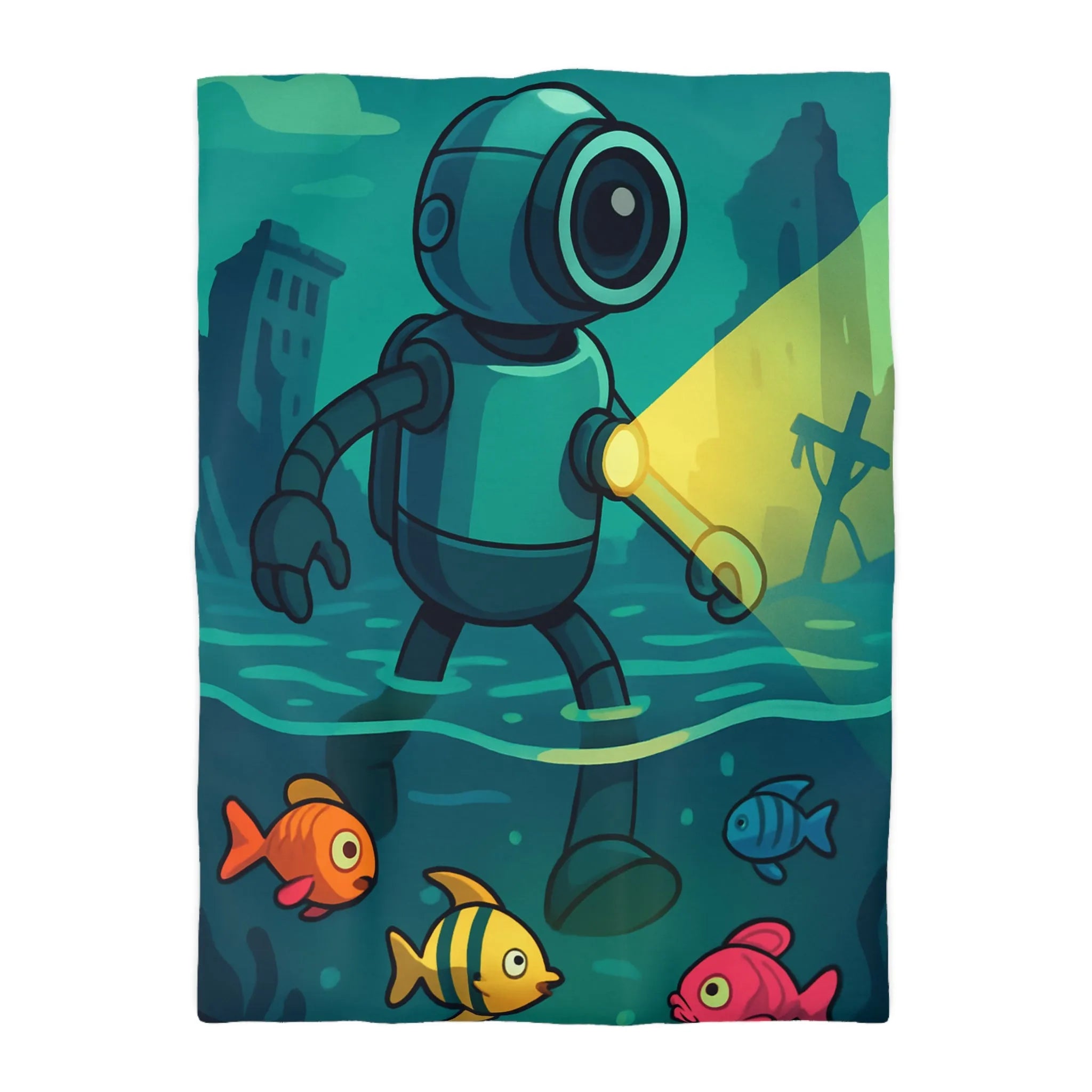 Explorez les Merveilles Sous-Marines avec un Robot Scaphandre et Poissons Colorés Magnifiques