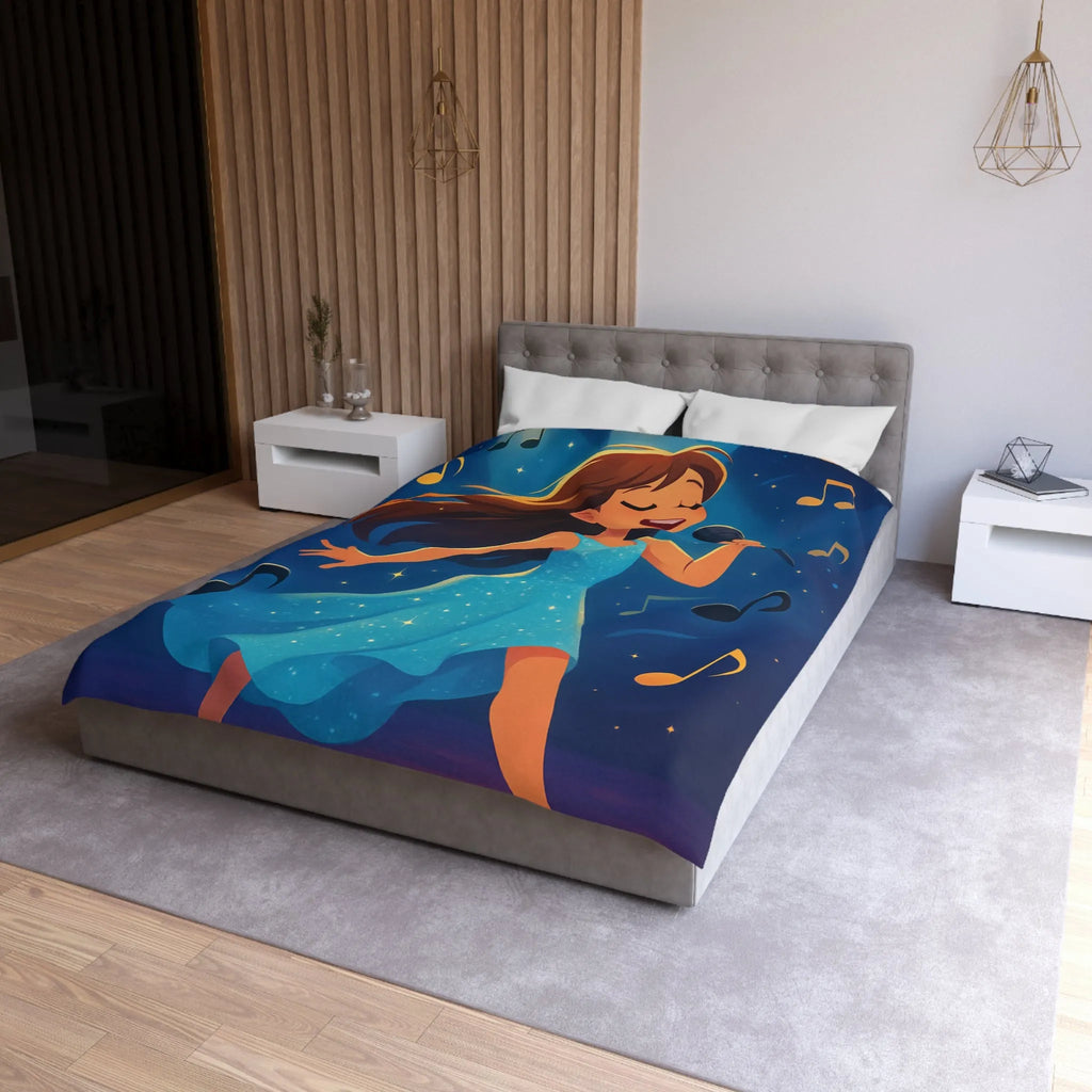 Housse de Couette Microfibre Art Graphique Contemporain Style Décoratif Chambre Tendance