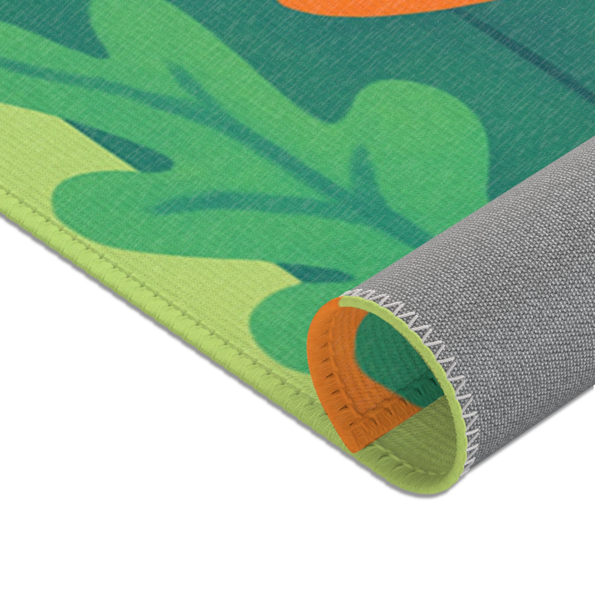 Tapis Naturel Multicolore avec Éléments Botaniques et Lumineux pour Intérieur Moderne et Ludique