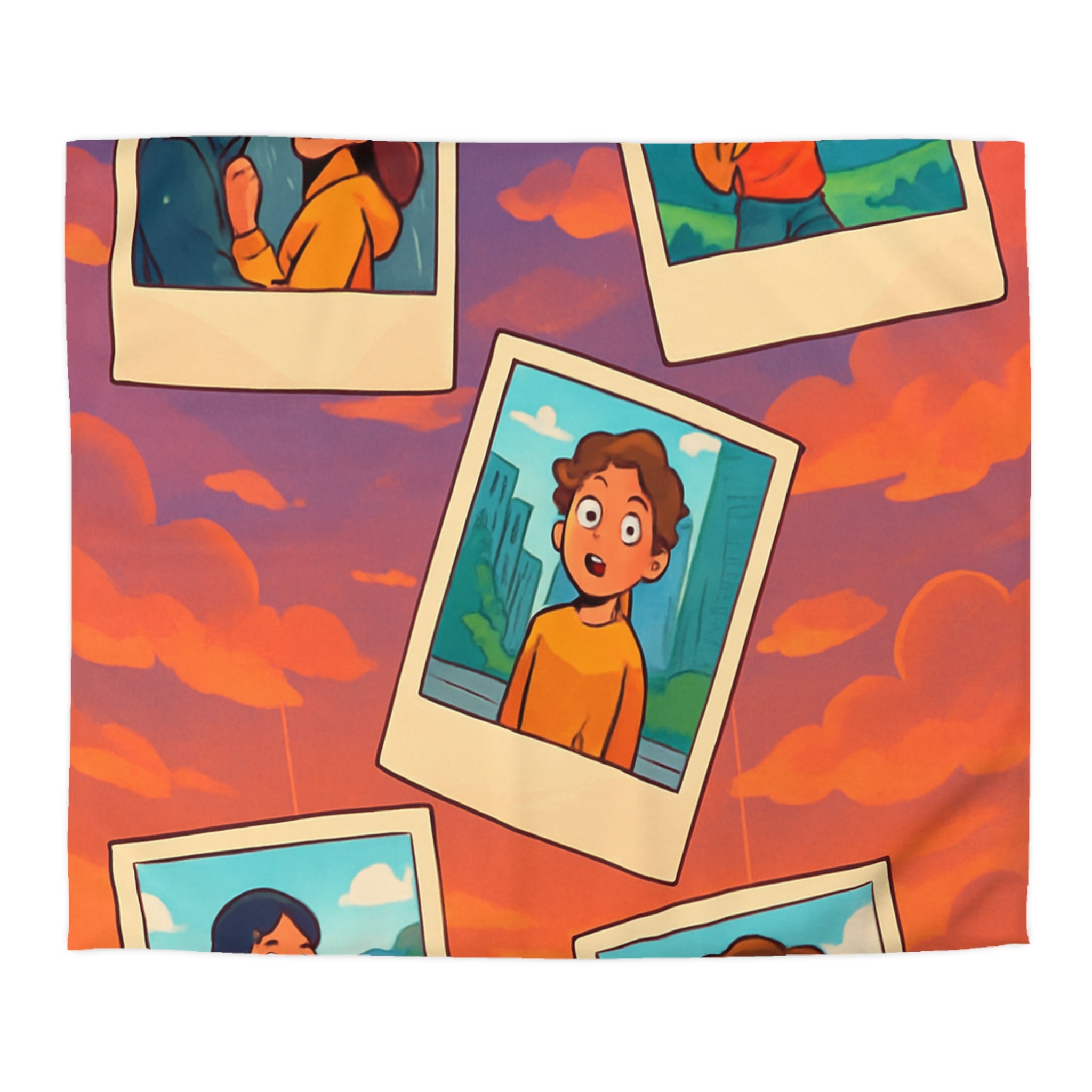 Housse de Couette Microfibre Motif Créatif Original Style Contemporain Chambre Élégante