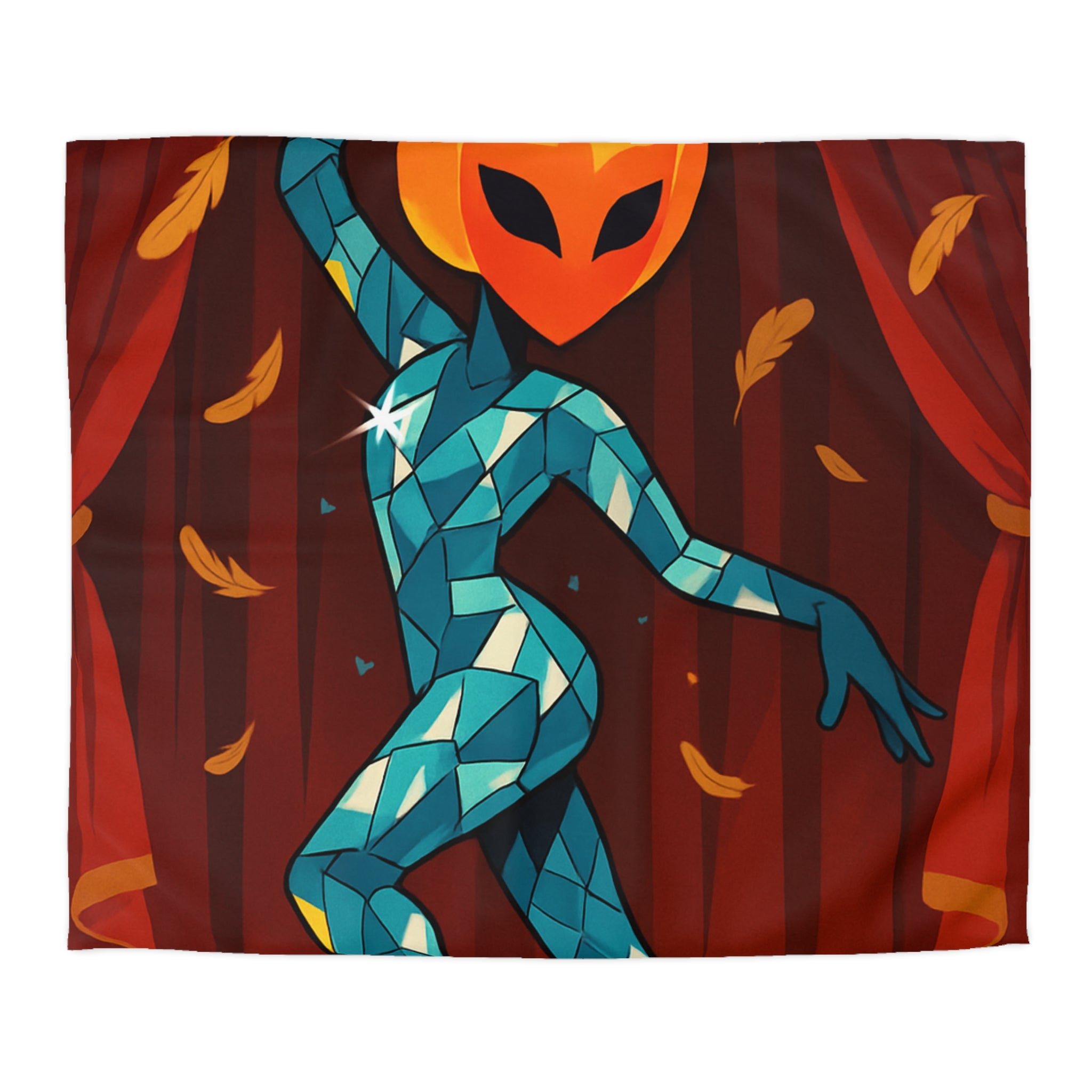 Housse de Couette Microfibre Motif Créatif Original Style Contemporain Chambre Élégante