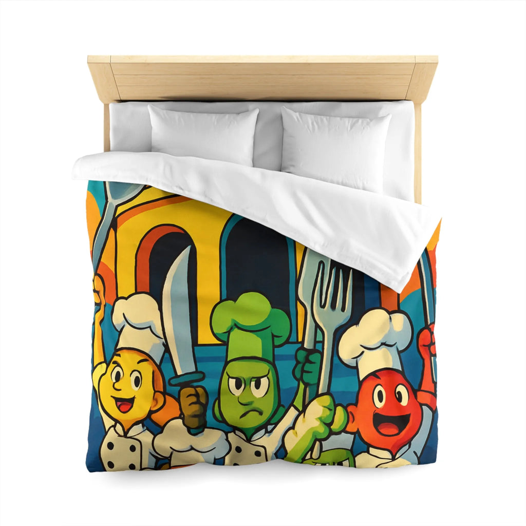 Housse de Couette Microfibre Art Graphique Contemporain Style Décoratif Chambre Tendance