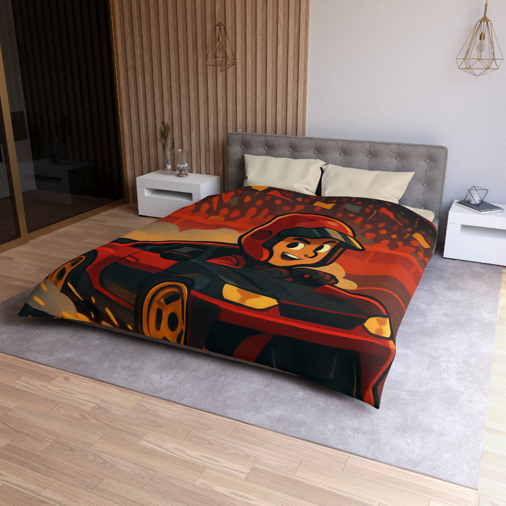 Housse de Couette Microfibre Motif Créatif Original Style Contemporain Chambre Élégante