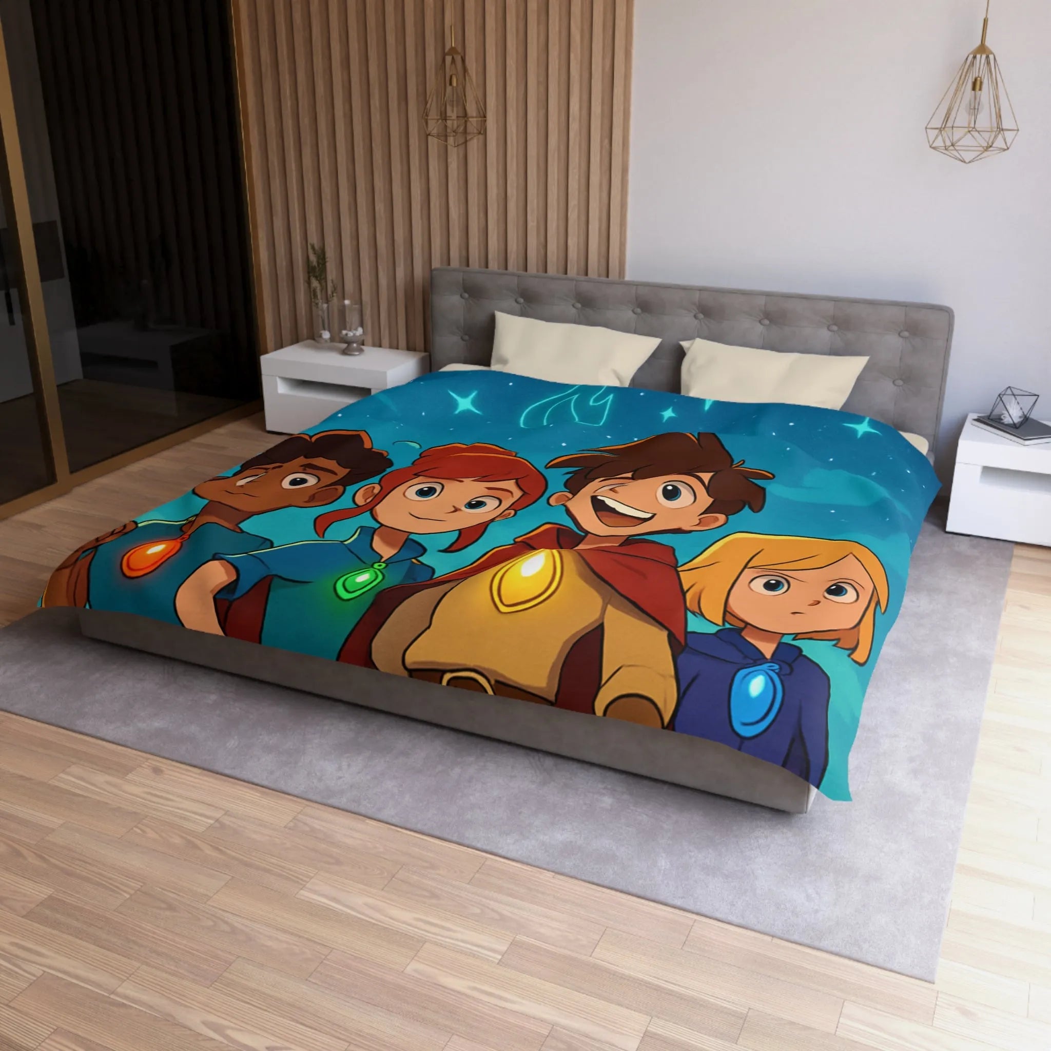 Housse de Couette Microfibre Création Artistique Moderne Design Exclusif Décoration Chambre