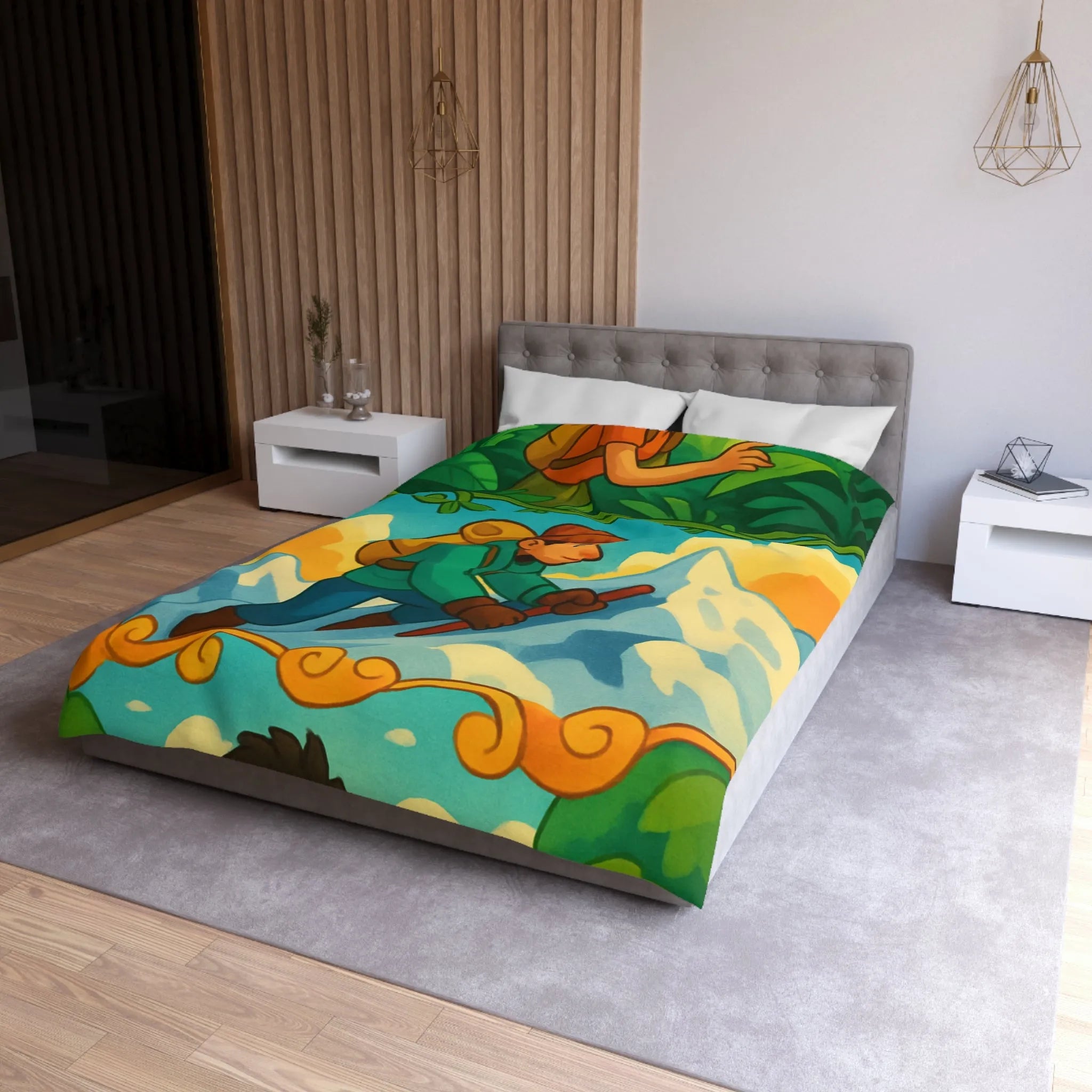 Housse de Couette Microfibre Création Artistique Moderne Design Exclusif Décoration Chambre