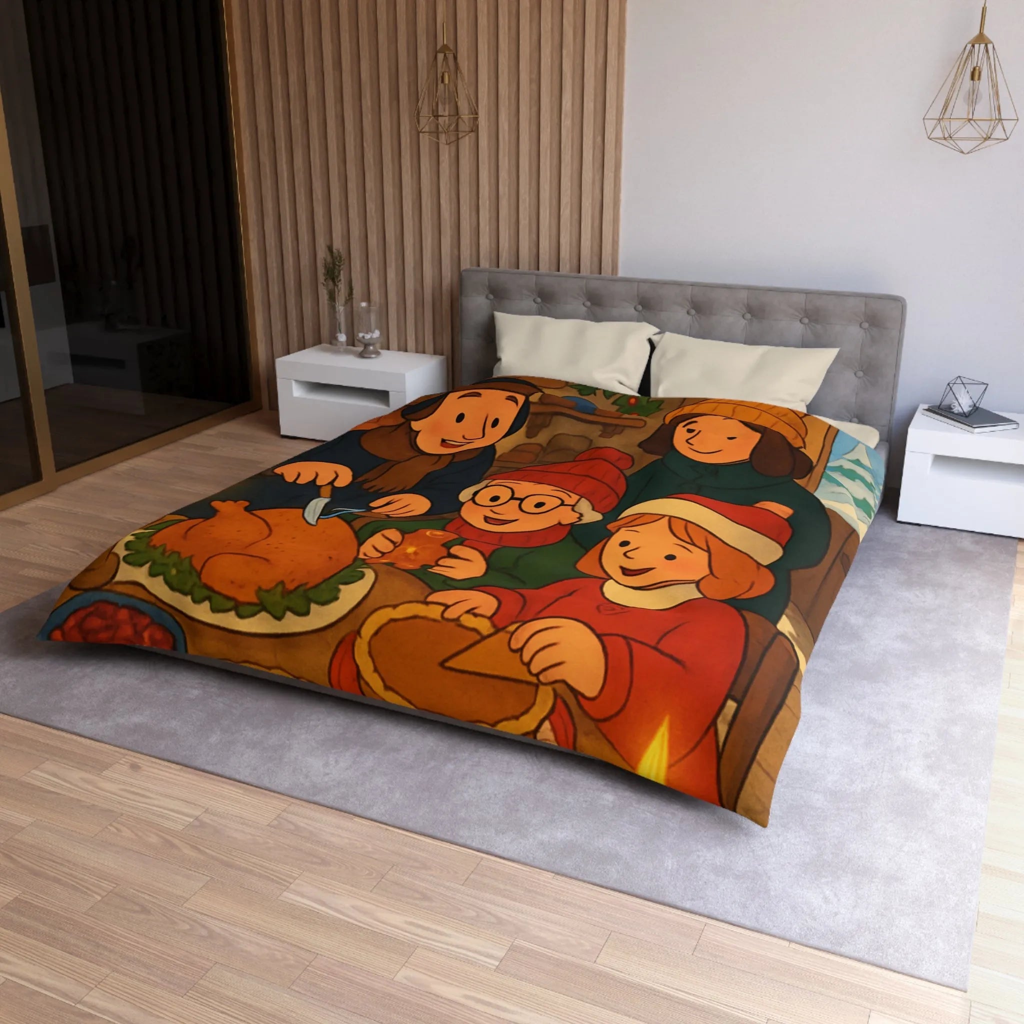 Housse de Couette Microfibre Création Artistique Moderne Design Exclusif Décoration Chambre