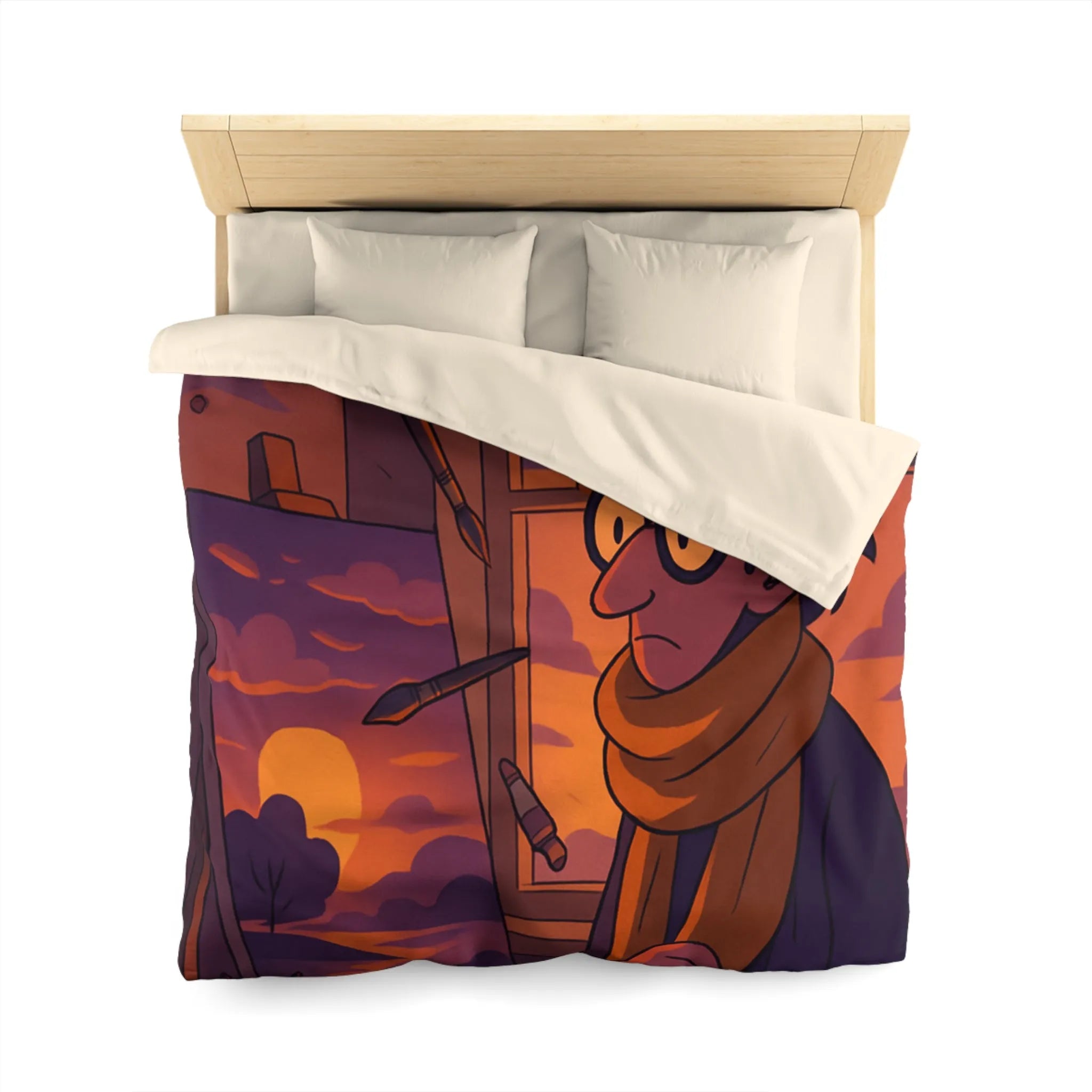 Housse de Couette Microfibre Création Artistique Moderne Design Exclusif Décoration Chambre