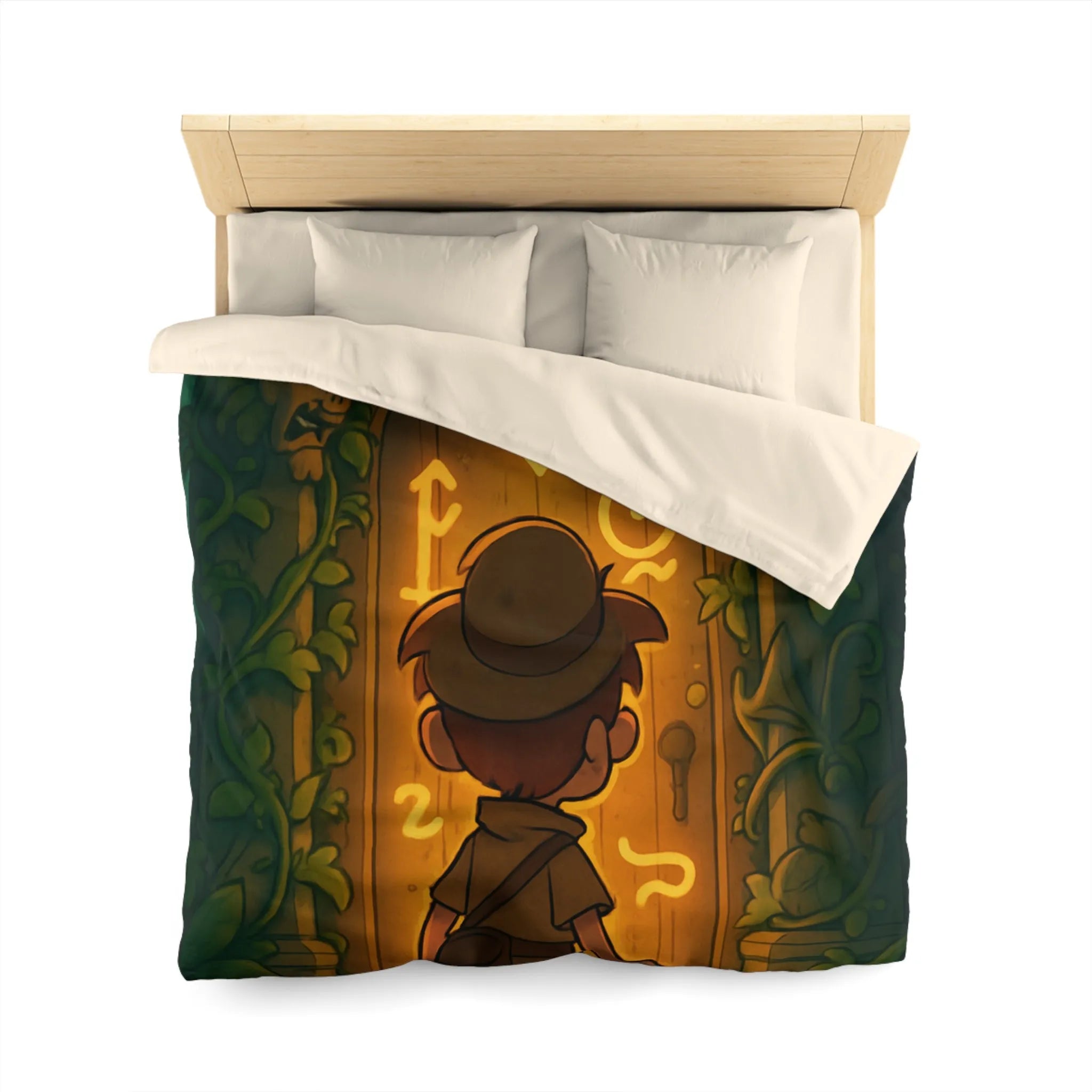 Explorez l'univers enchanté avec cette housse de couette magique et mystérieuse pour enfants