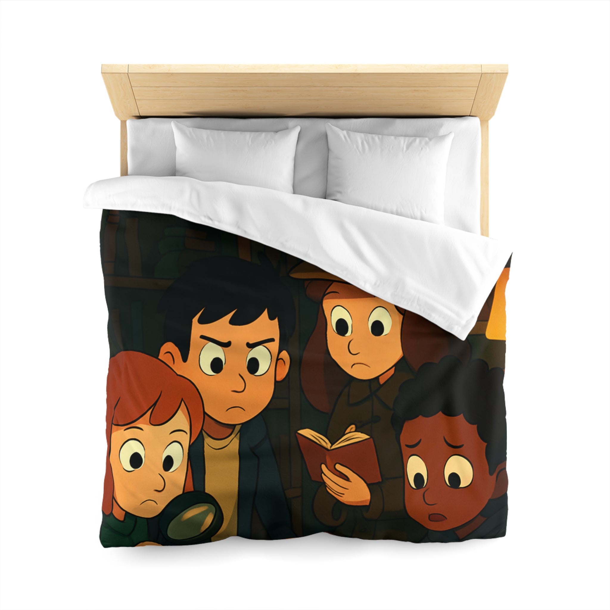 Housse de Couette Microfibre Motif Créatif Original Style Contemporain Chambre Élégante