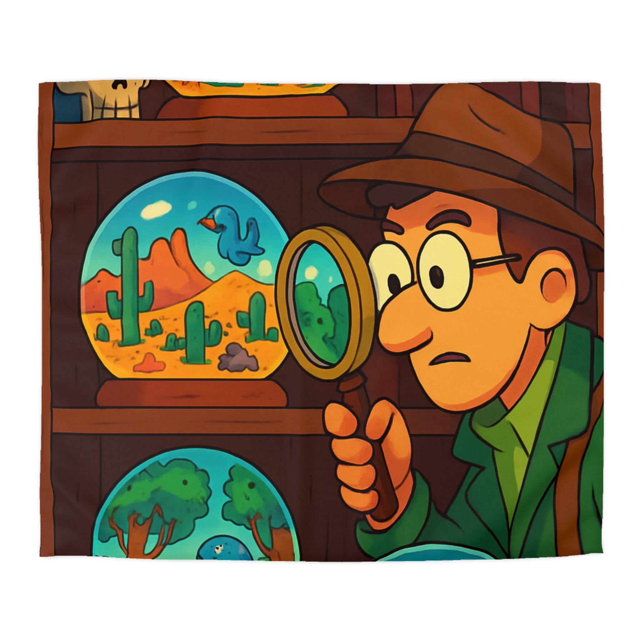 Housse de Couette Thématique Exploration Dinosaure et Océan pour Chambre Enfant Aventure Originale