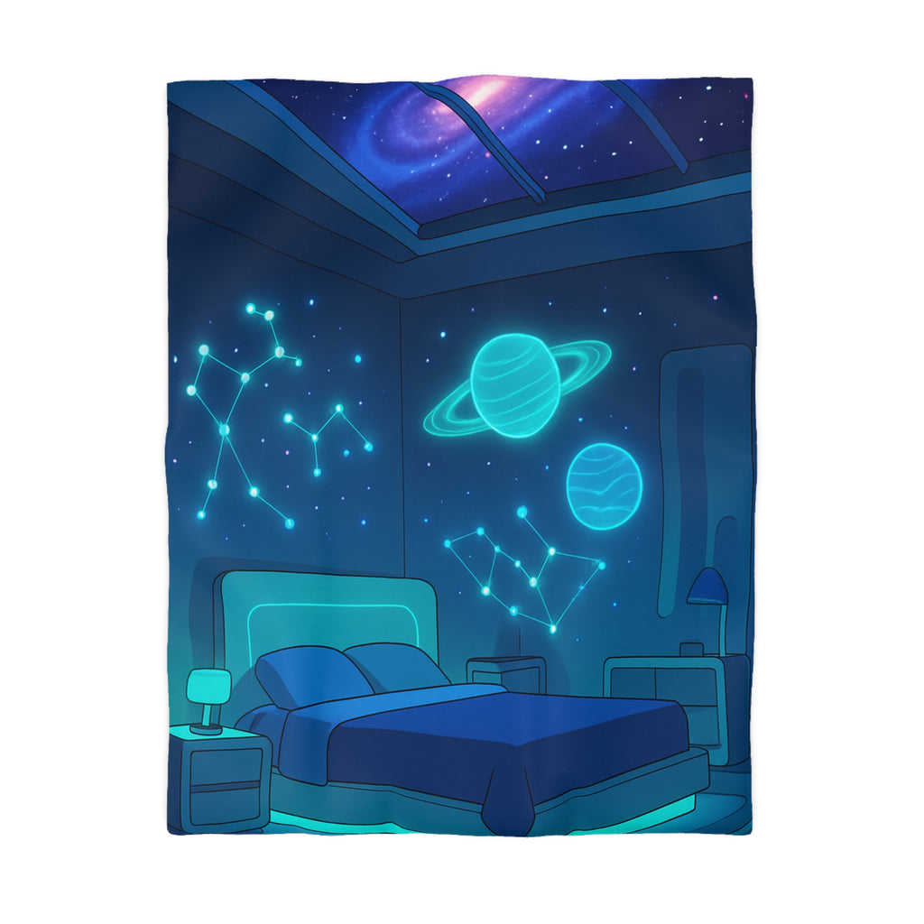 Housse de Couette Microfibre Design Artistique Moderne Décoration Chambre Confort Premium