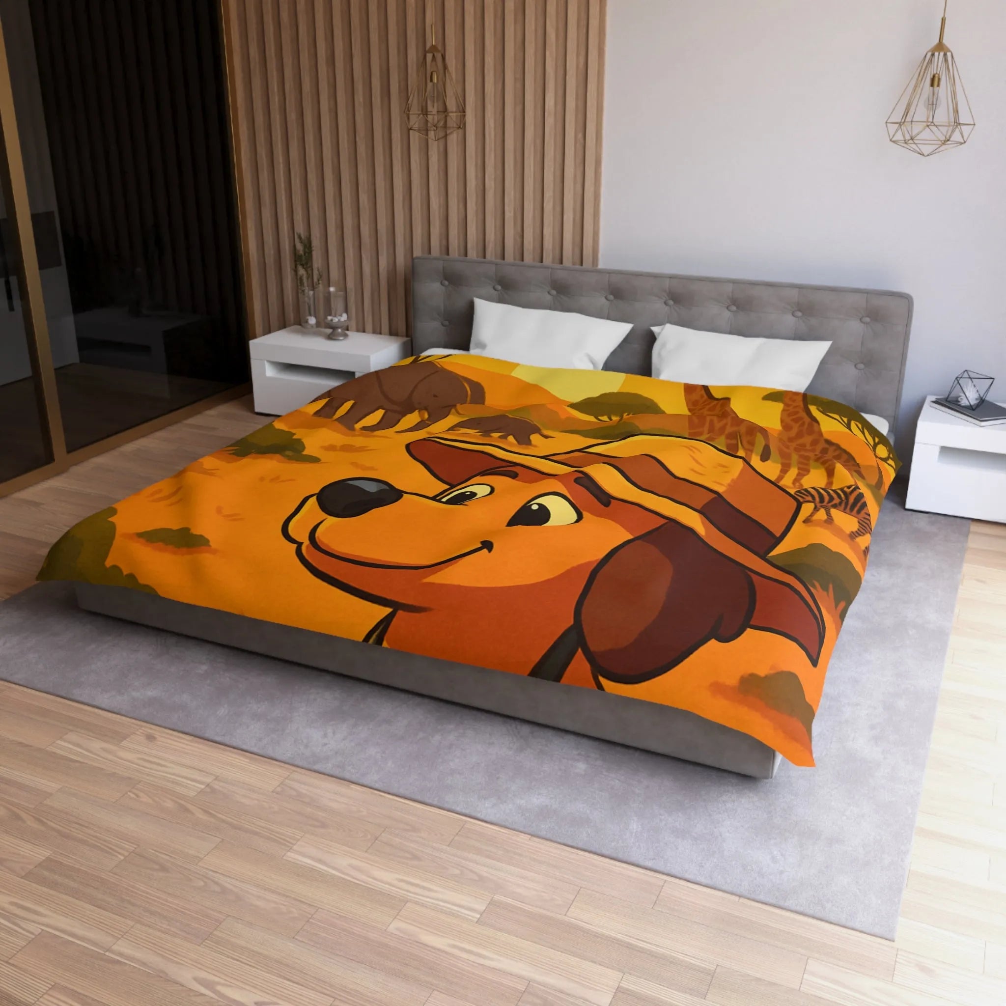 Explorez l'Afrique avec chien mignon et paysages magnifiques pour enfants aventureux