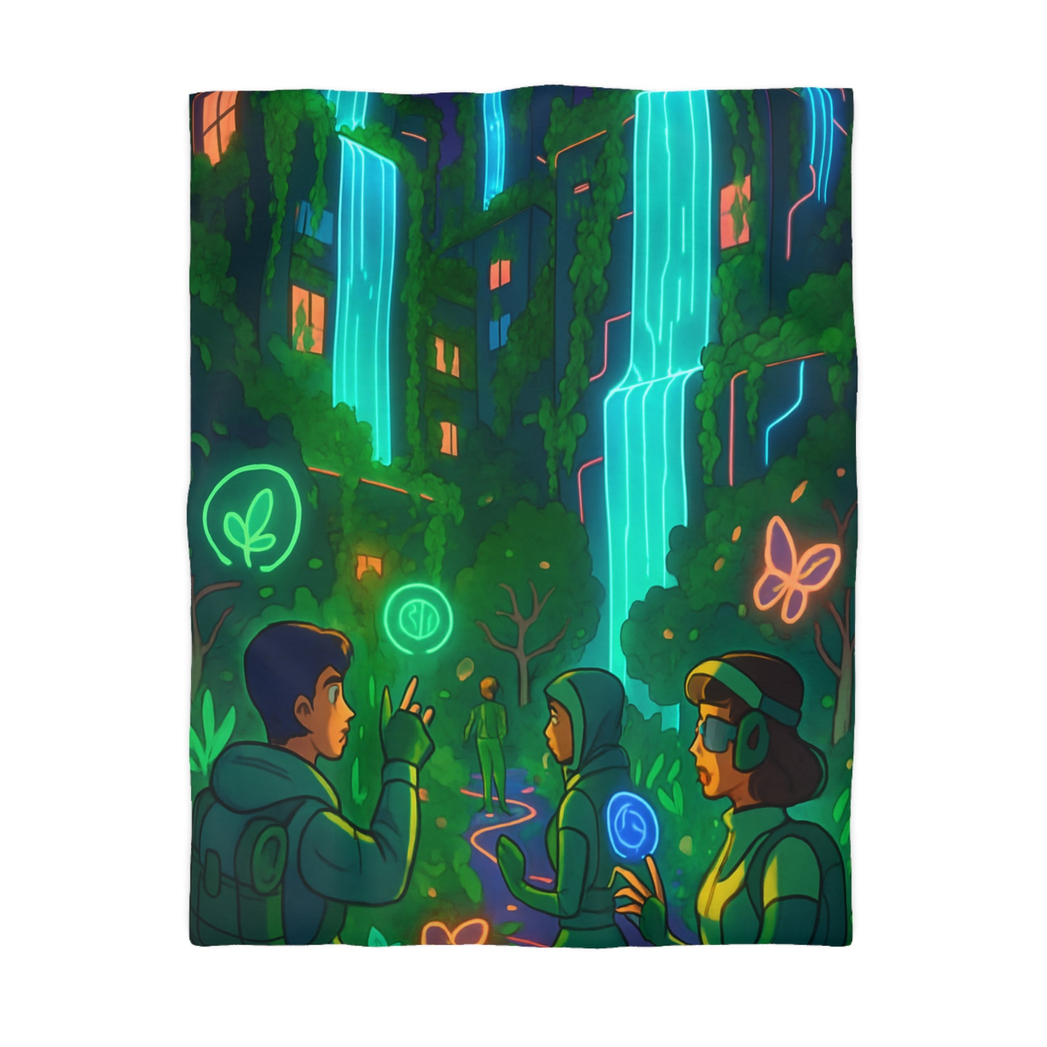 Housse de Couette Microfibre Design Artistique Moderne Décoration Chambre Confort Premium