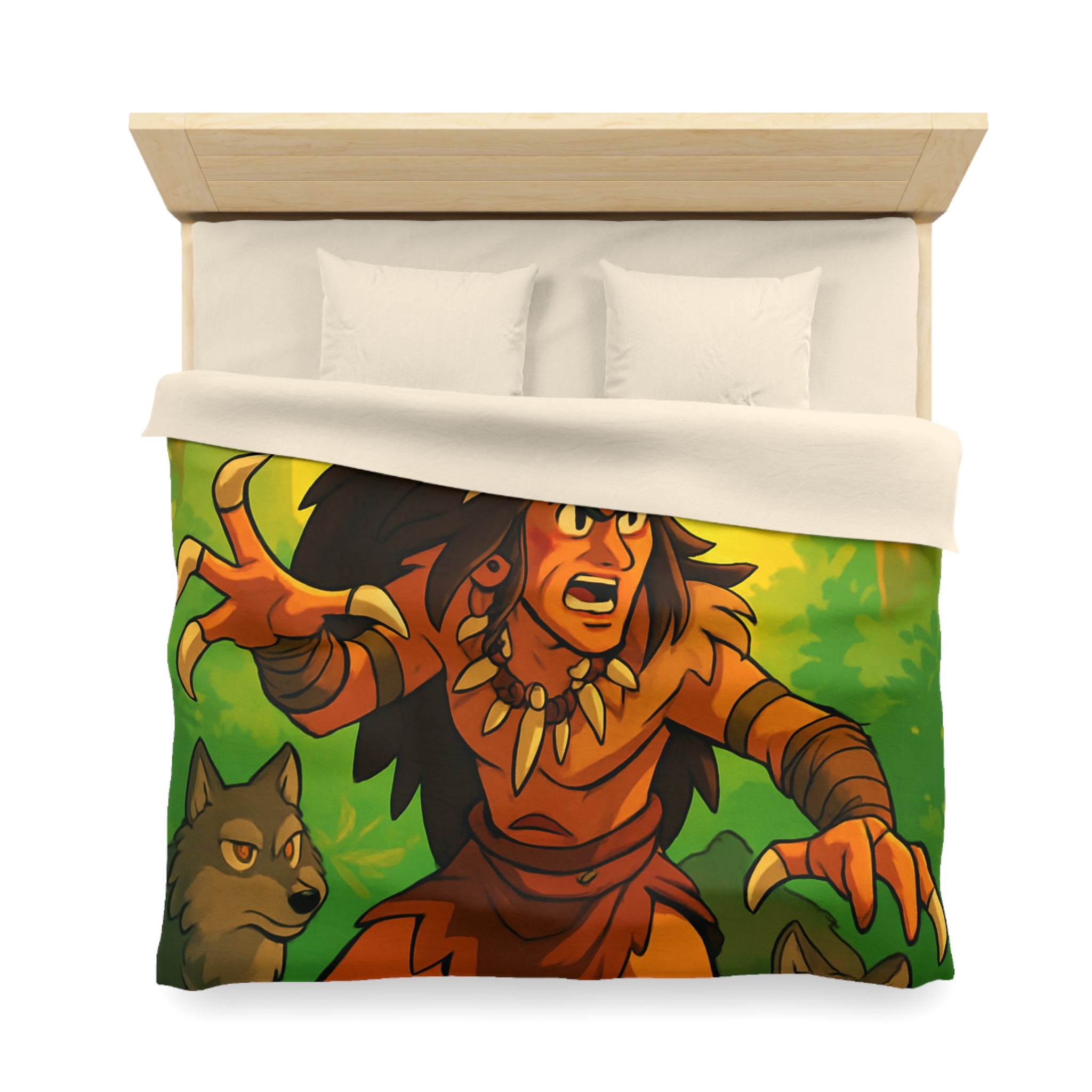 Sauvage Rêveur : Housse de Couette Motif Chaman Animaux Forêt Mystique