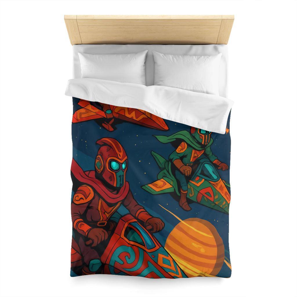 Housse de Couette Microfibre Motif Créatif Original Style Contemporain Chambre Élégante