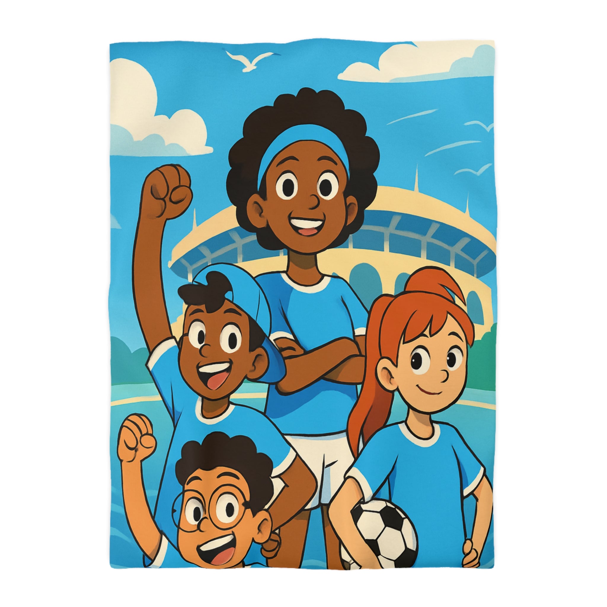 Housse de Couette Microfibre Illustration Unique Design Moderne Décoration Intérieure Raffinée