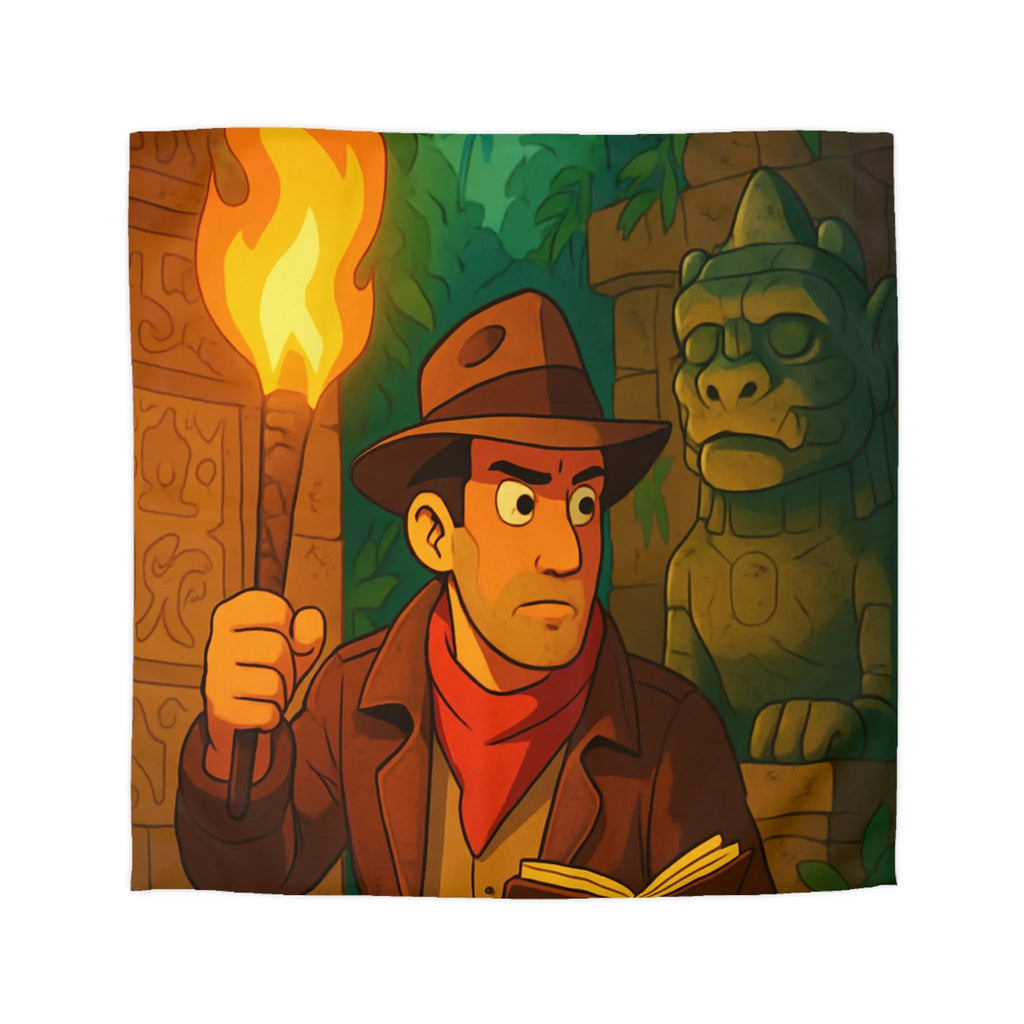 Explorez un Monde Mystérieux avec Housse de Couette Temple Ancien Inspirée de l'Aventure