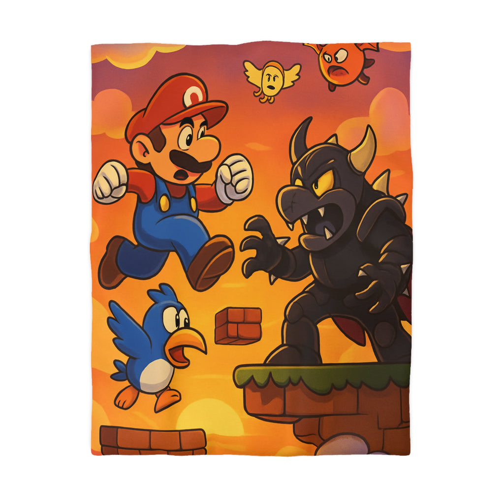 Housse de Couette Microfibre Motif Créatif Original Style Contemporain Chambre Élégante