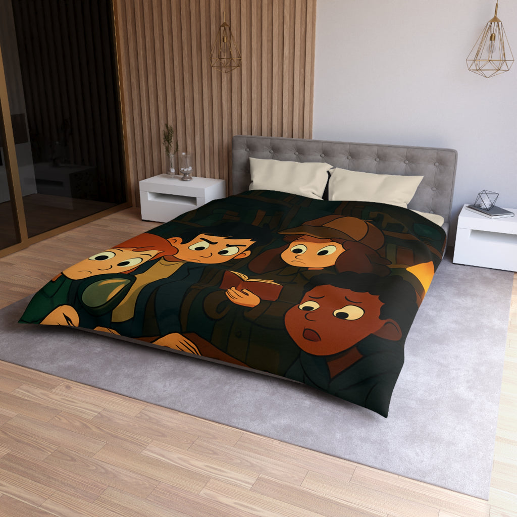 Housse de Couette Microfibre Motif Créatif Original Style Contemporain Chambre Élégante