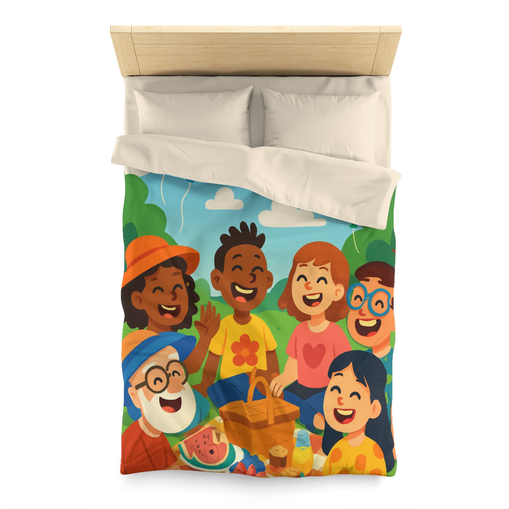 Housse de Couette Microfibre Illustration Unique Design Moderne Décoration Intérieure Raffinée