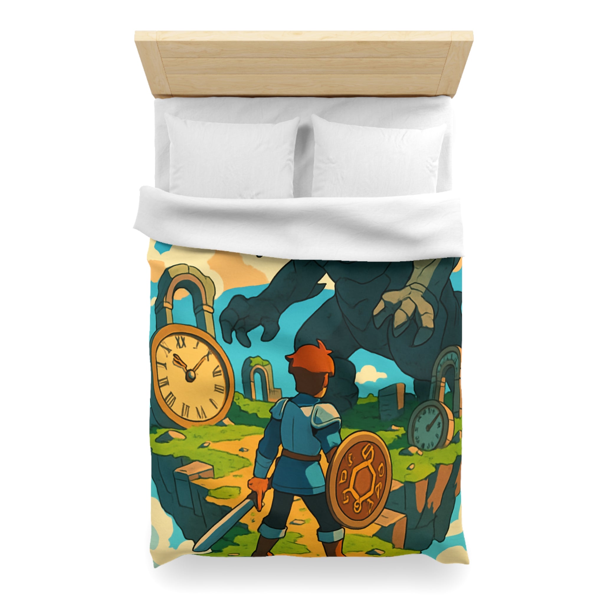 Housse de Couette Microfibre Design Artistique Moderne Décoration Chambre Confort Premium