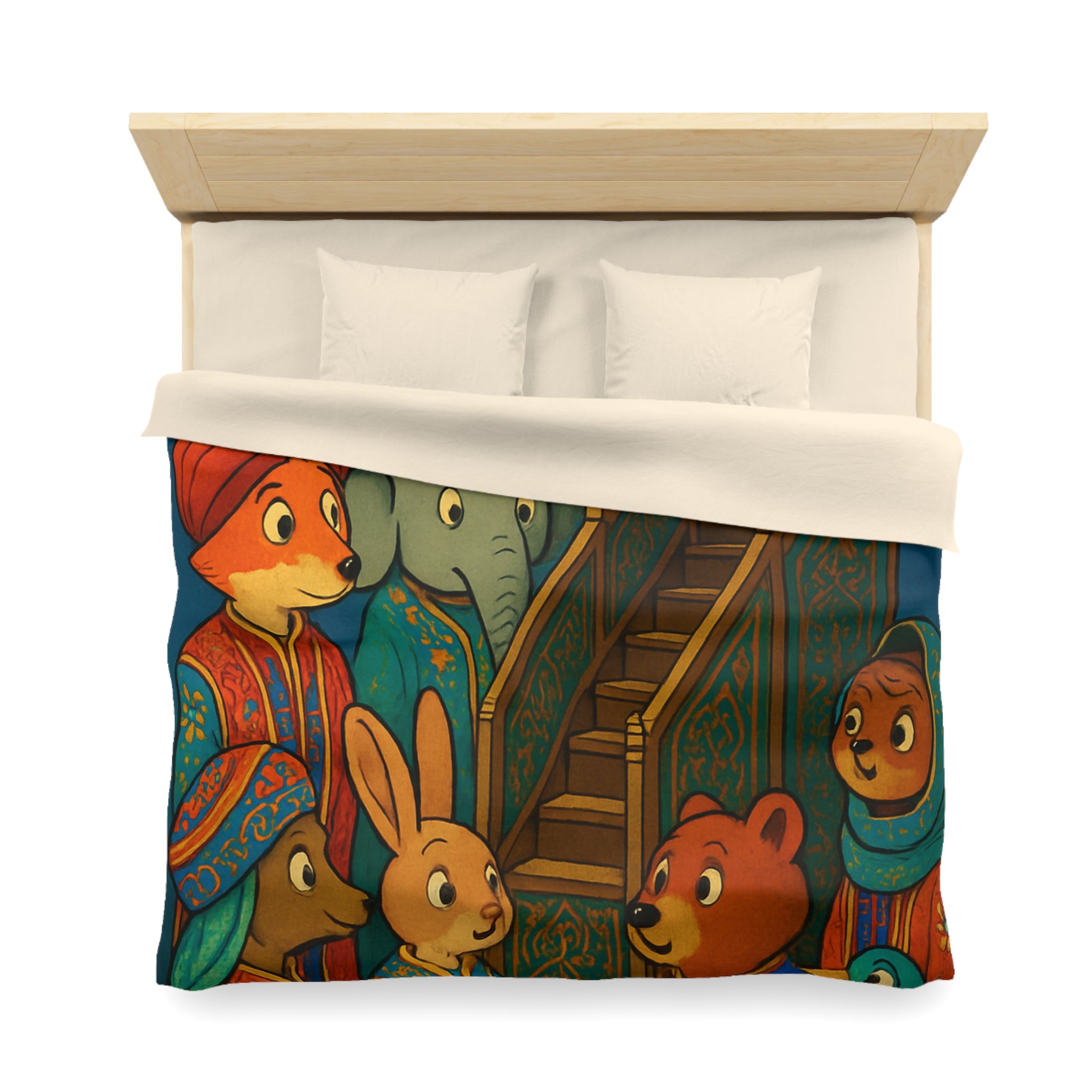 Housse de Couette Microfibre Design Artistique Moderne Décoration Chambre Confort Premium