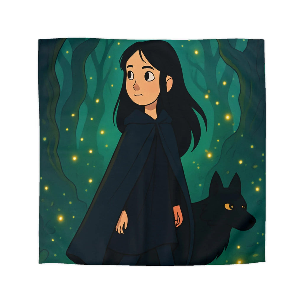 Envolez-vous vers un monde enchanté avec cette housse de couette forêt mystique