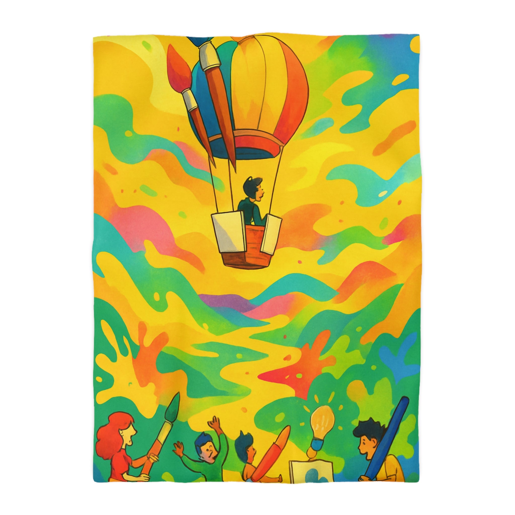 Housse de Couette Microfibre Design Artistique Moderne Décoration Chambre Confort Premium