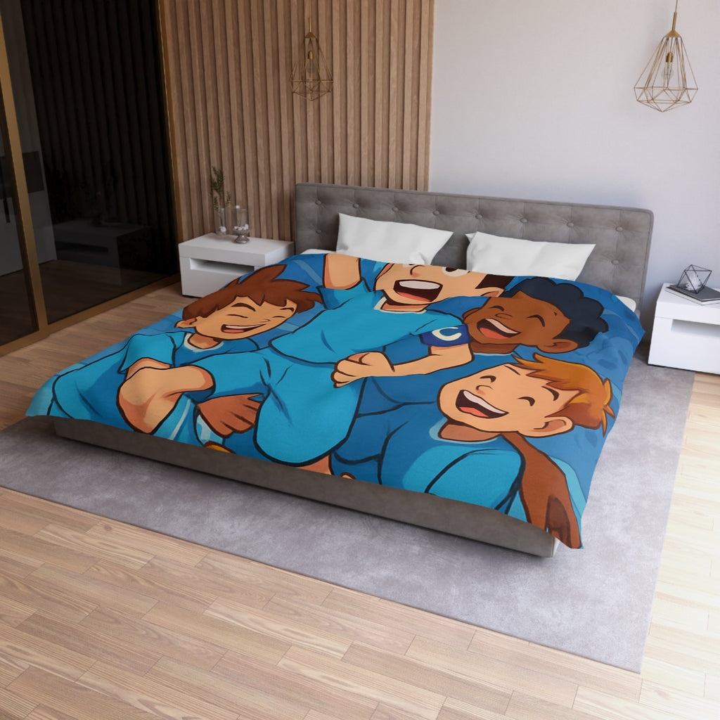 Housse de Couette Microfibre Motif Créatif Original Style Contemporain Chambre Élégante