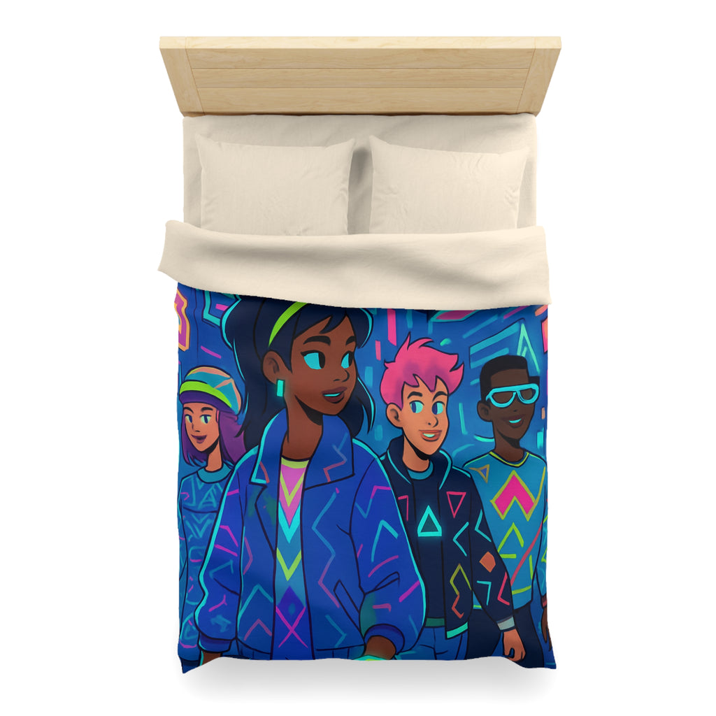 Housse de Couette Microfibre Illustration Unique Design Moderne Décoration Intérieure Raffinée