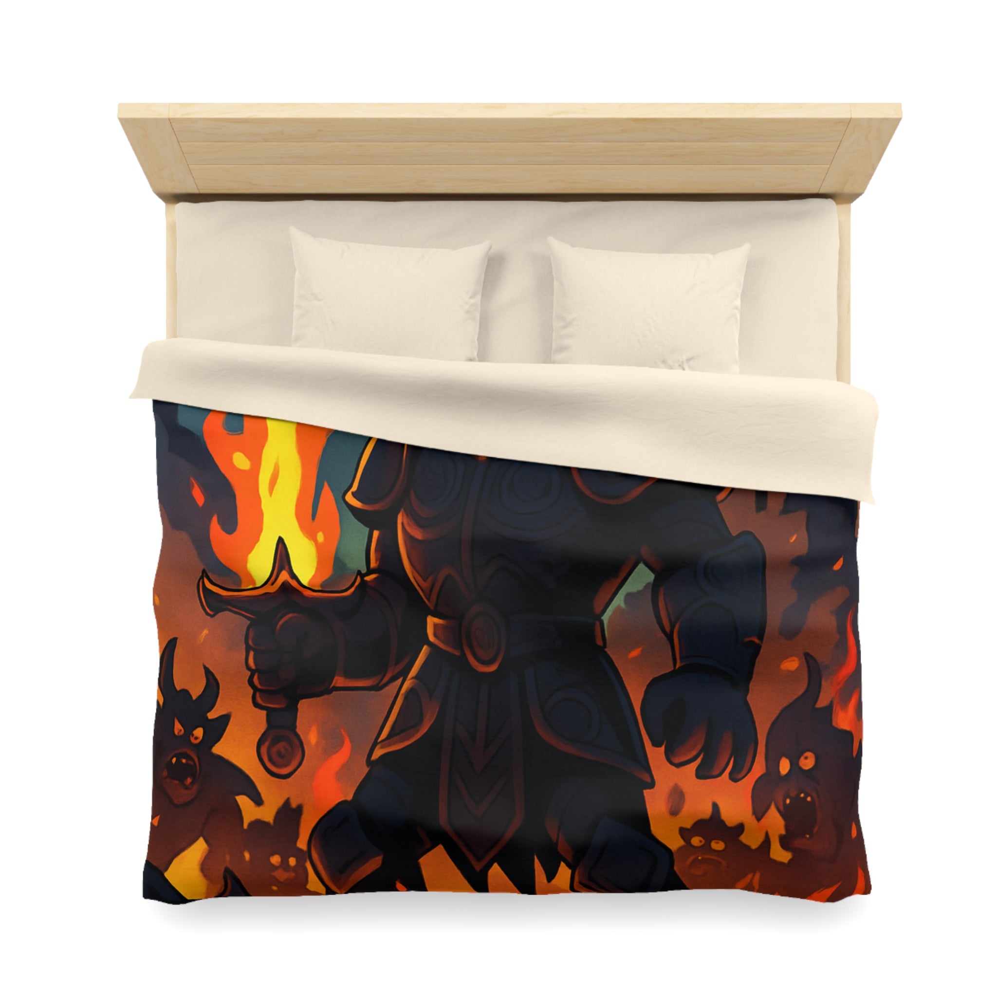 Housse de Couette Microfibre Motif Créatif Original Style Contemporain Chambre Élégante