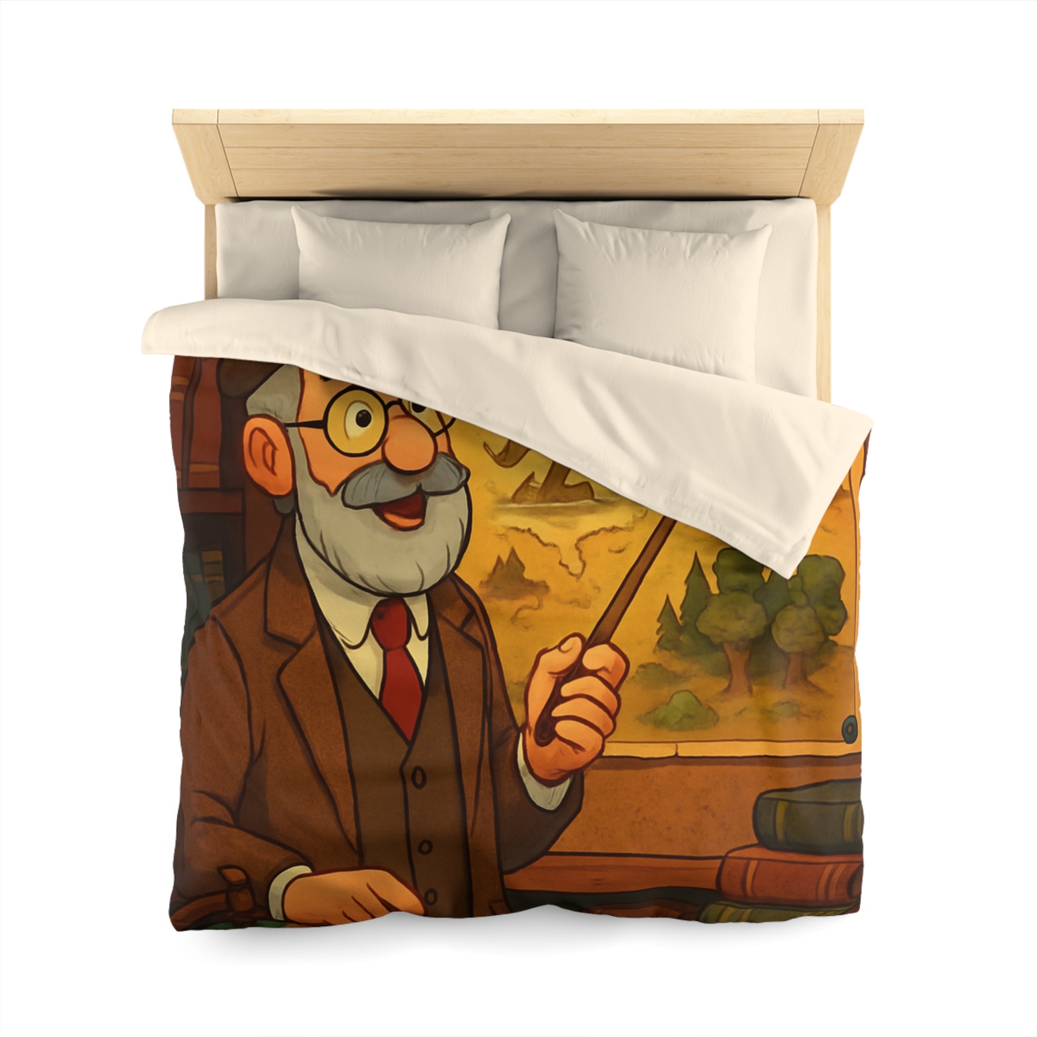 Housse de Couette Microfibre Illustration Unique Design Moderne Décoration Intérieure Raffinée