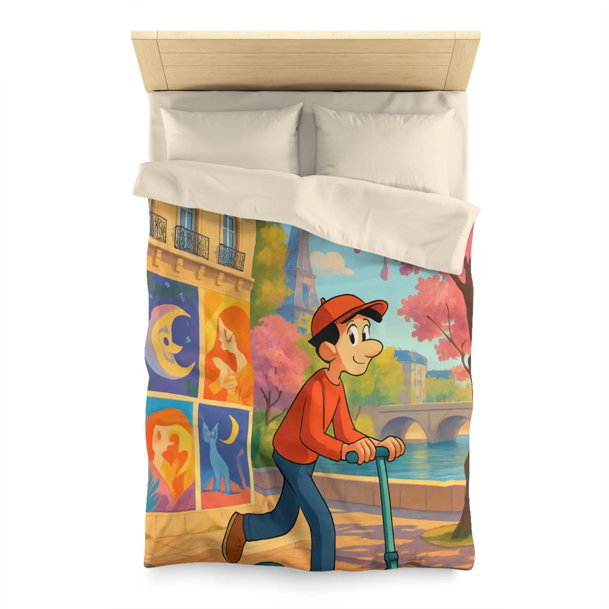 Housse de Couette Microfibre Création Artistique Moderne Design Exclusif Décoration Chambre