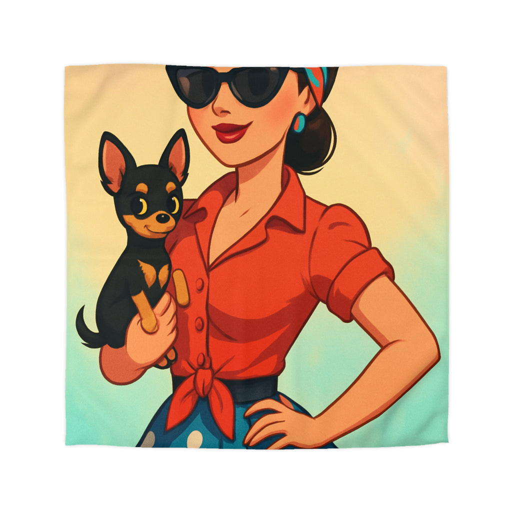 Housse de Couette Microfibre Illustration Unique Design Moderne Décoration Intérieure Raffinée