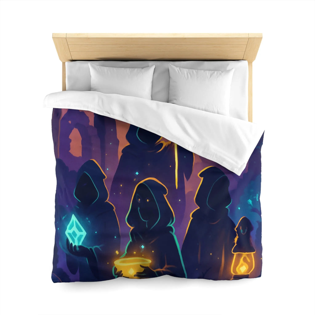 Envoûtante Housse de Couette Mystique avec Teintes Magiques et Figures Ensorcelantes