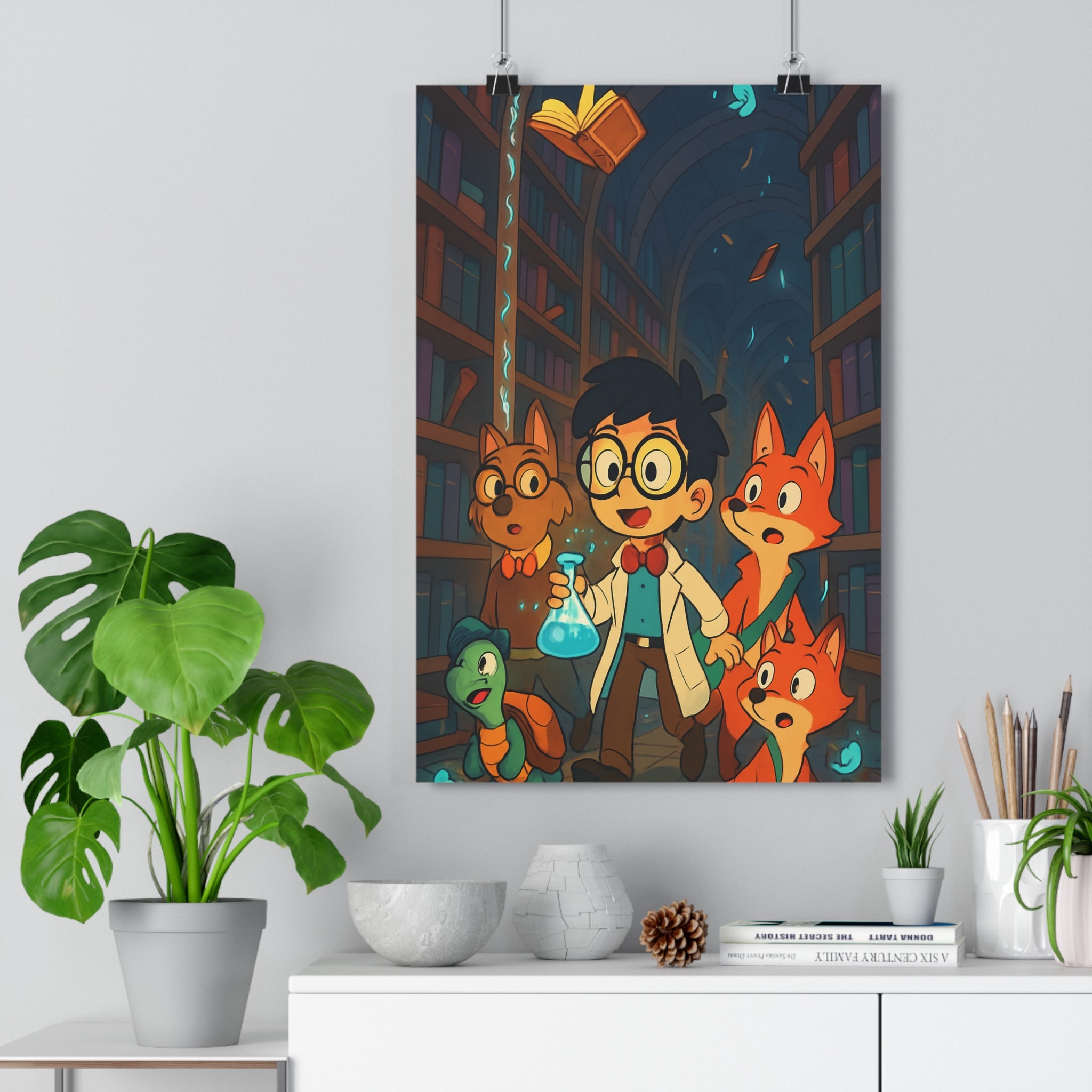 Poster décoratif mystique art fantôme noir blanc salon moderne chambre ambiance murale qualité premium