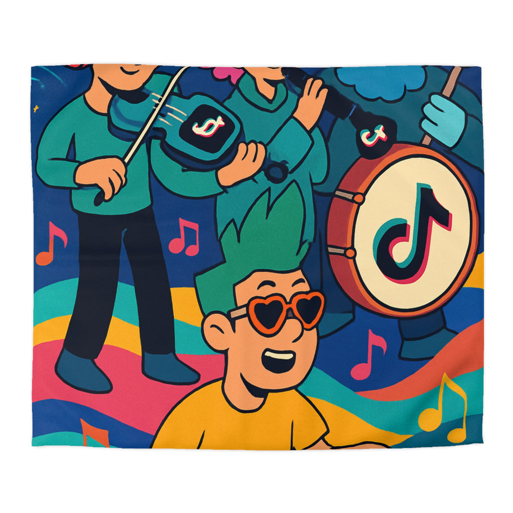 Housse de Couette Microfibre Illustration Unique Design Moderne Décoration Intérieure Raffinée