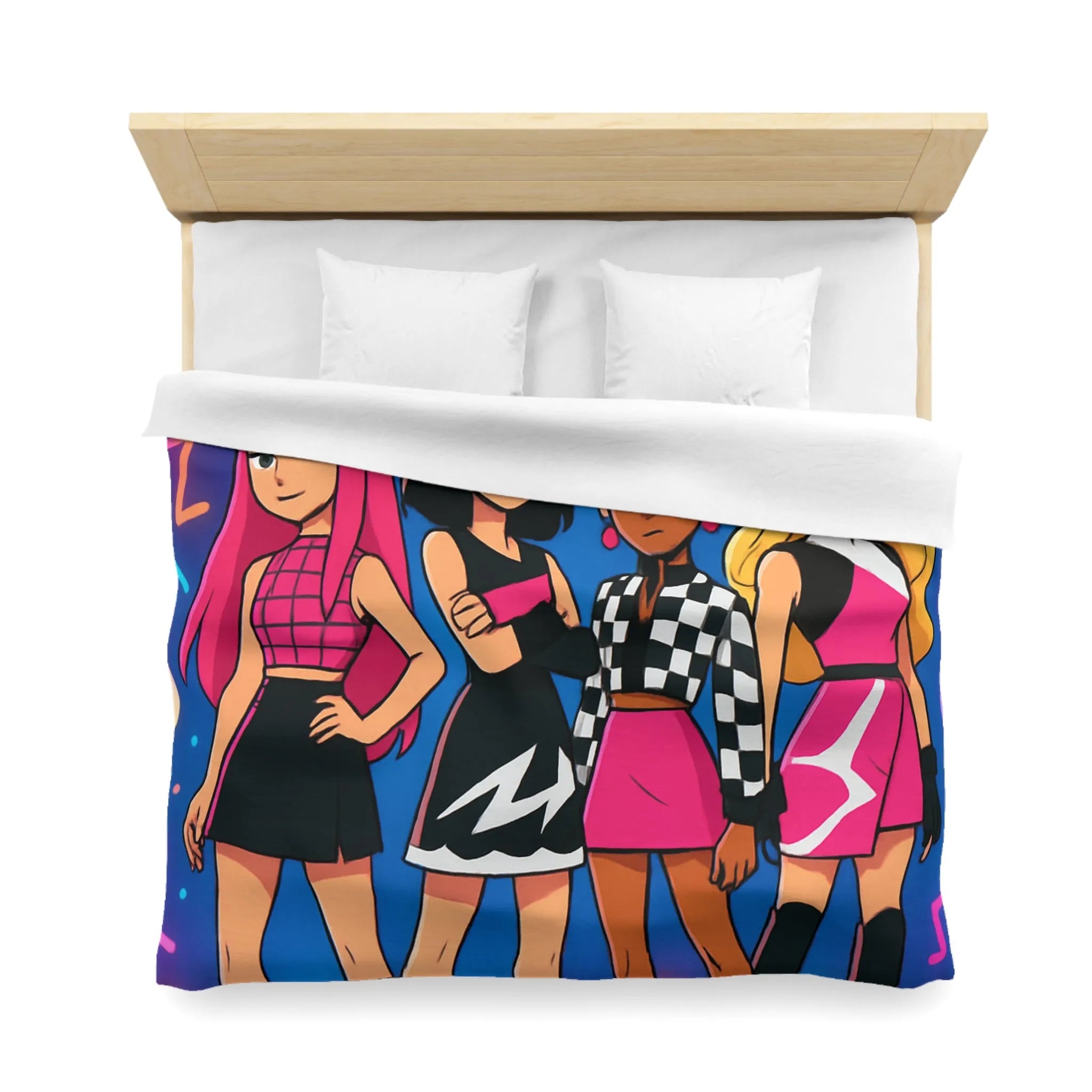 Housse de couette colorée avec un design moderne et des motifs géométriques éclatants