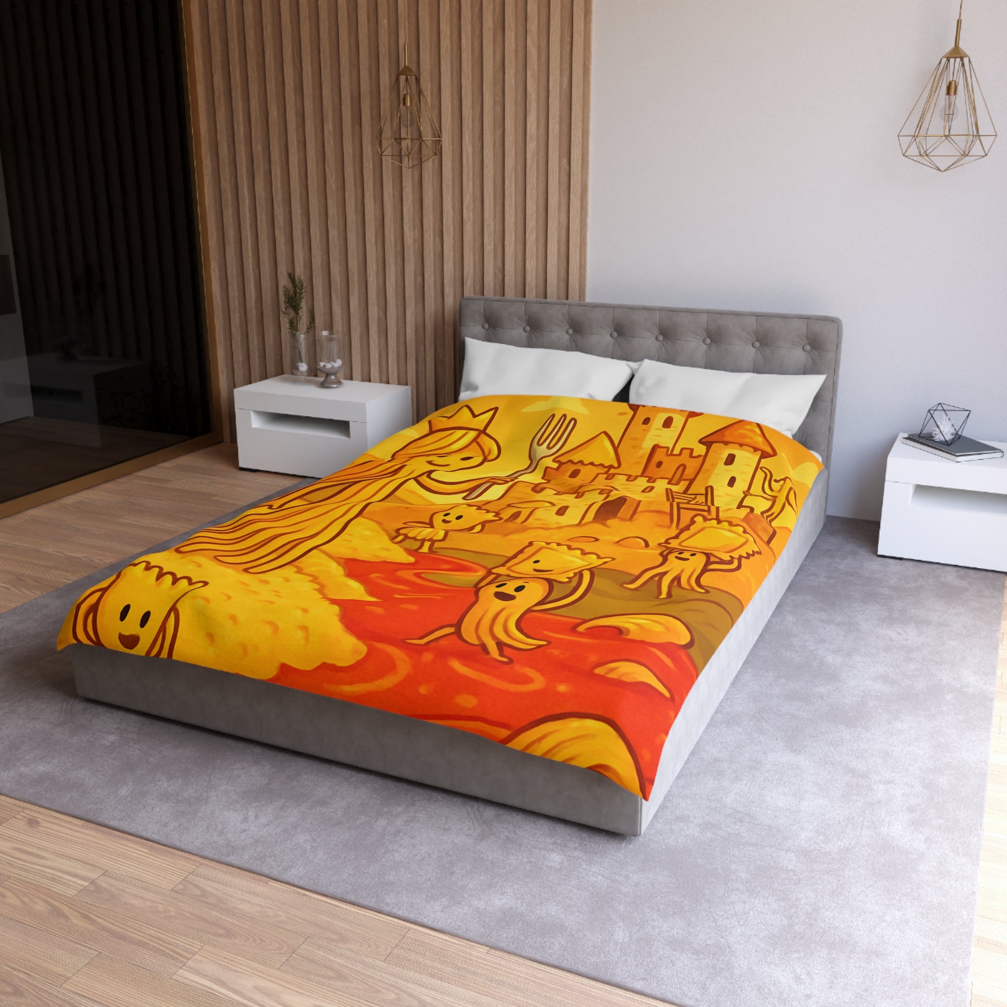 Housse de Couette Microfibre Motif Créatif Original Style Contemporain Chambre Élégante