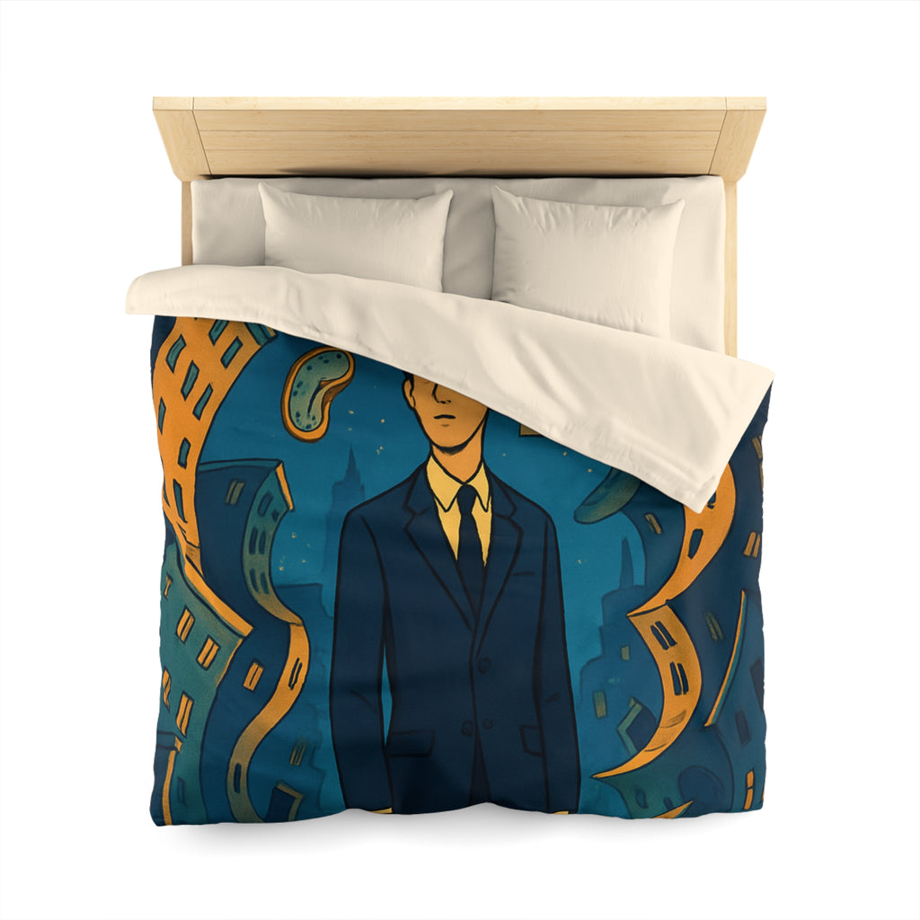 Housse de Couette Microfibre Motif Créatif Original Style Contemporain Chambre Élégante