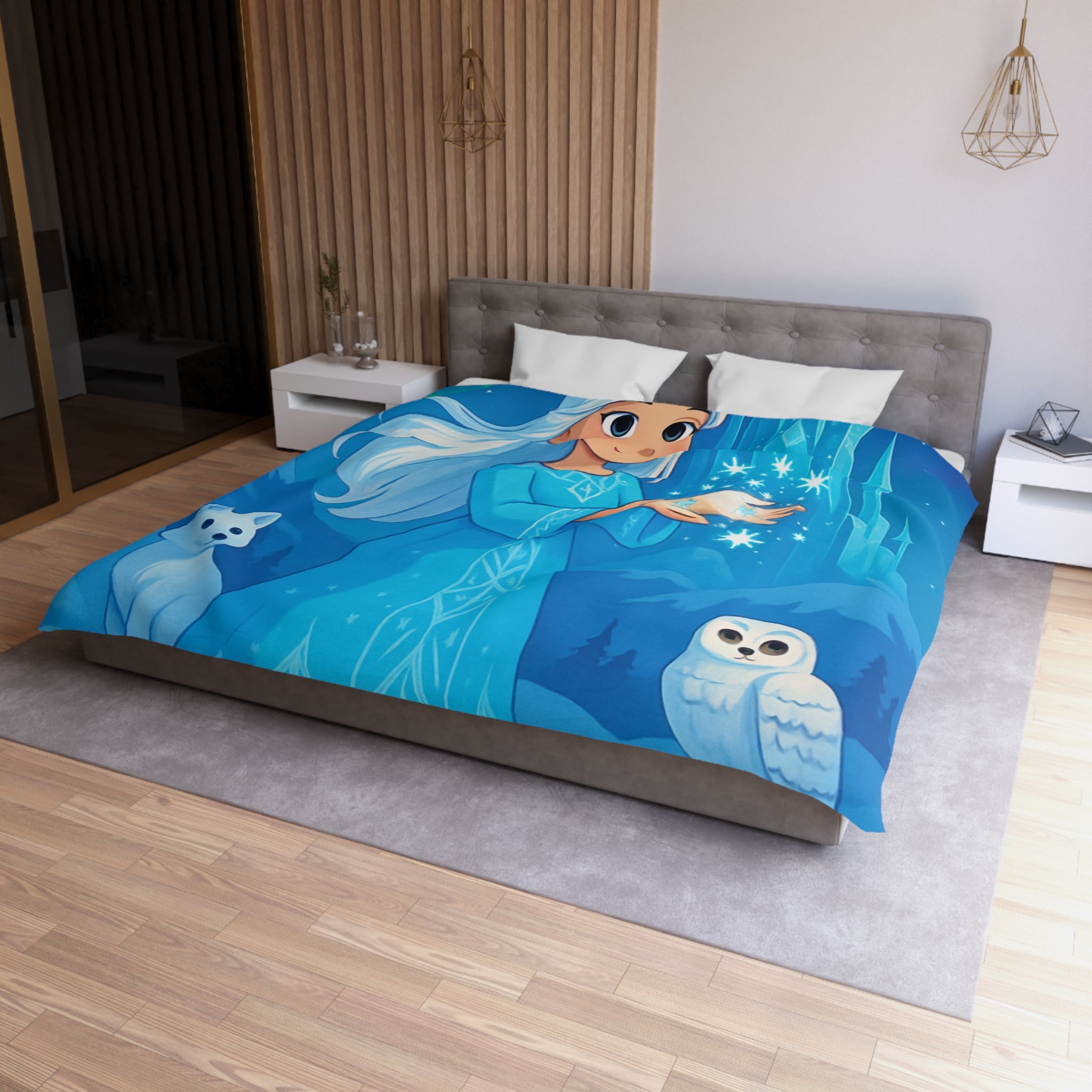 Housse de Couette Microfibre Motif Créatif Original Style Contemporain Chambre Élégante