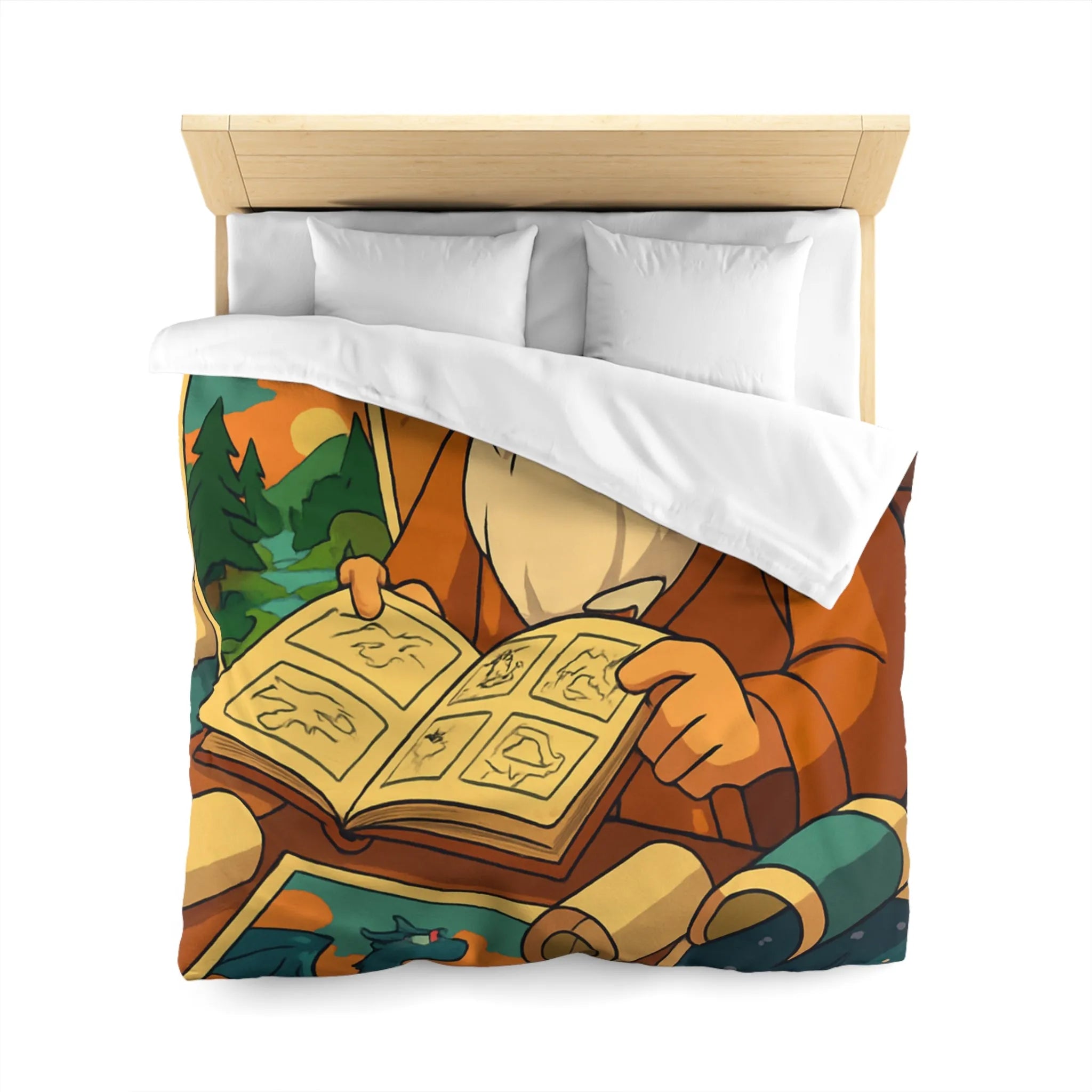 Explorez un monde magique avec cette housse de couette au design enchanteur et coloré