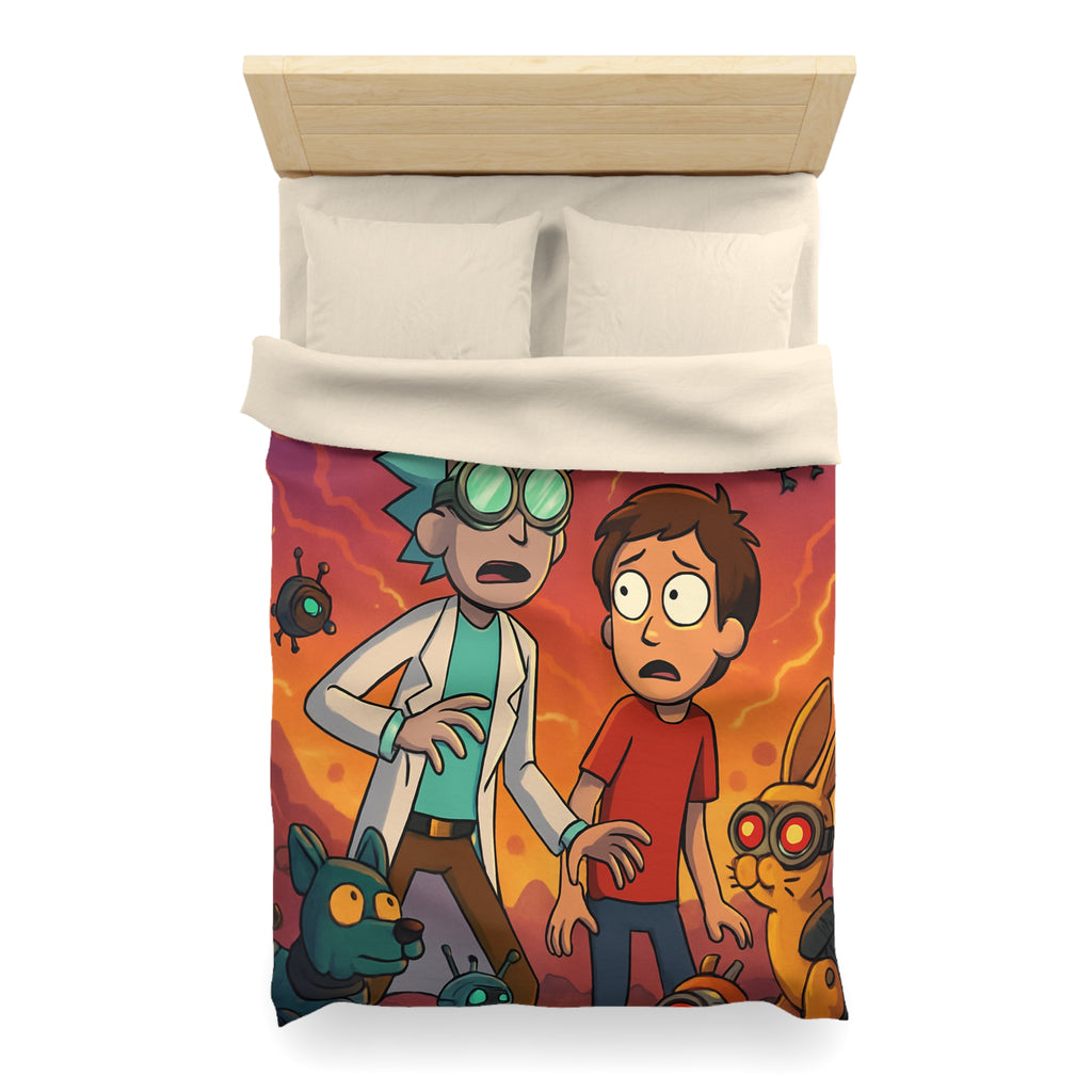 Housse de Couette Microfibre Motif Créatif Original Style Contemporain Chambre Élégante