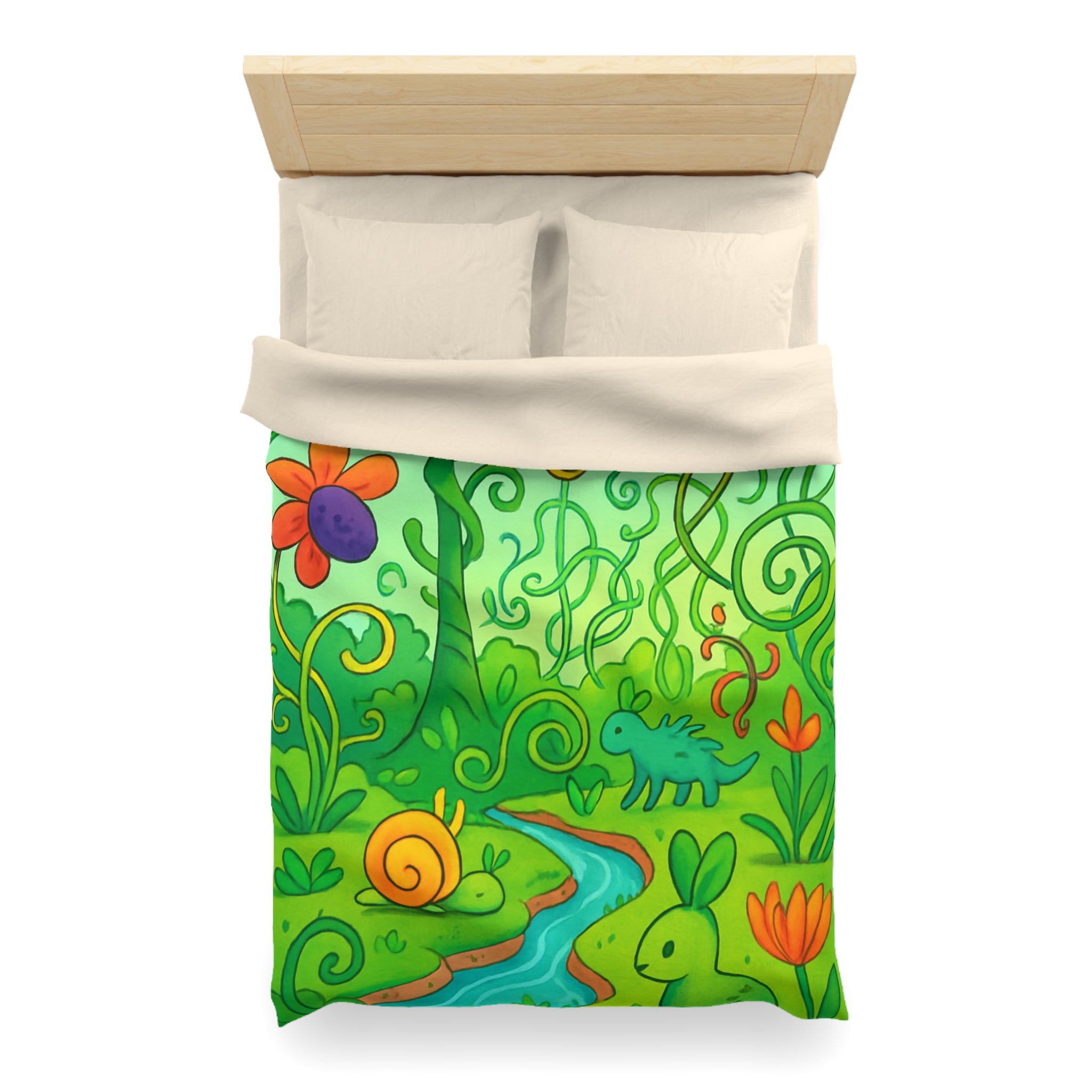 Housse de Couette Microfibre Design Artistique Moderne Décoration Chambre Confort Premium