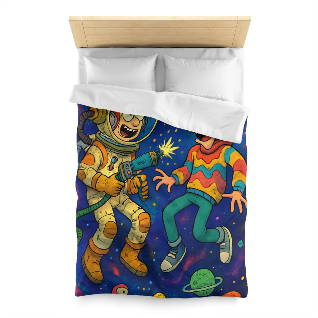 Housse de Couette Microfibre Design Artistique Moderne Décoration Chambre Confort Premium