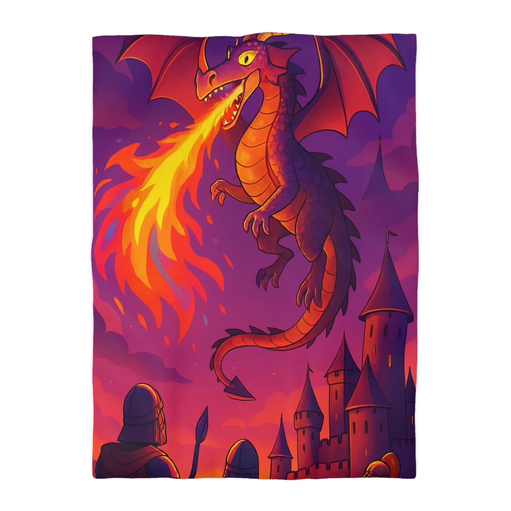 Envolez-vous avec un dragon cracheur de feu protégeant un château médiéval ensorcelé