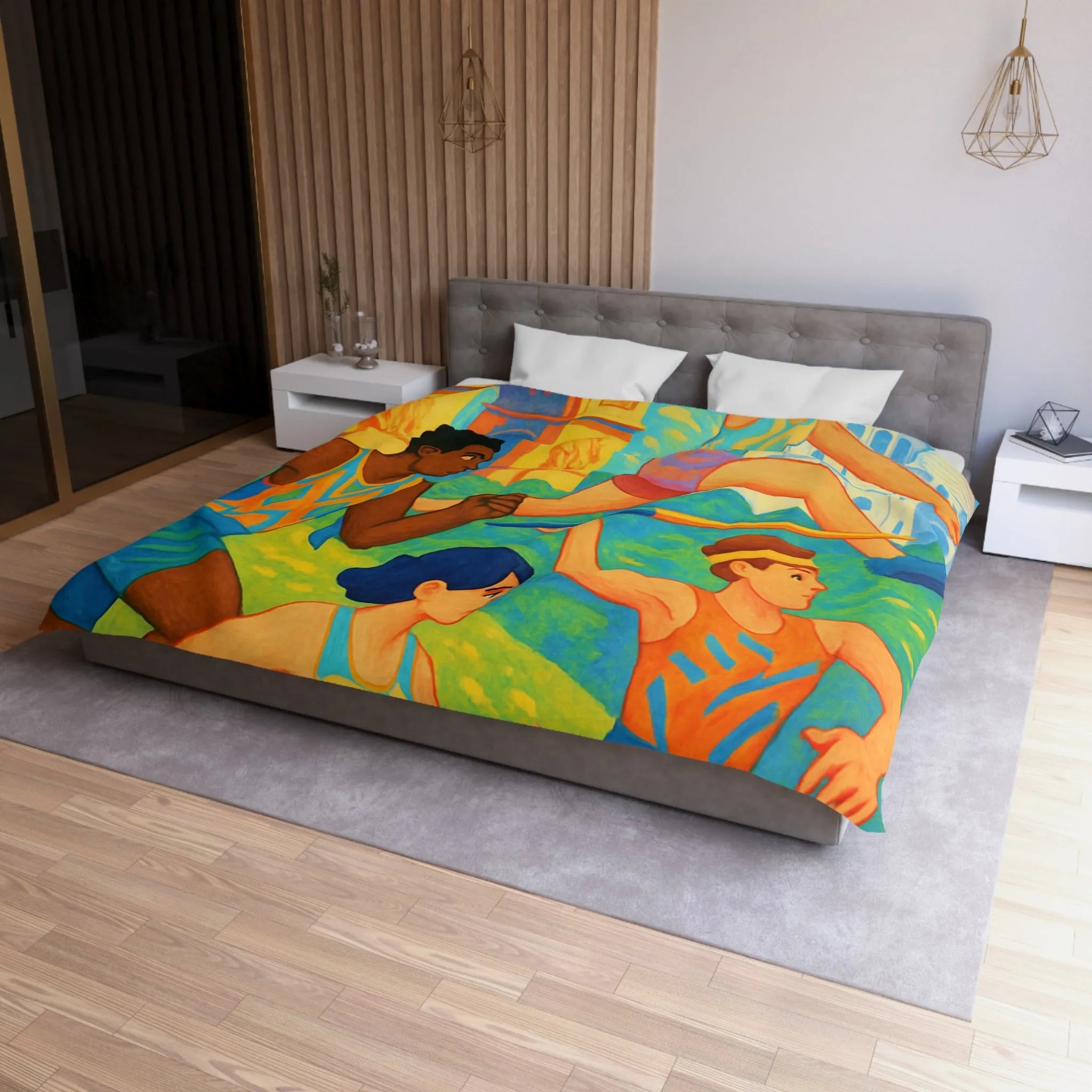 Housse de Couette Microfibre Création Artistique Moderne Design Exclusif Décoration Chambre