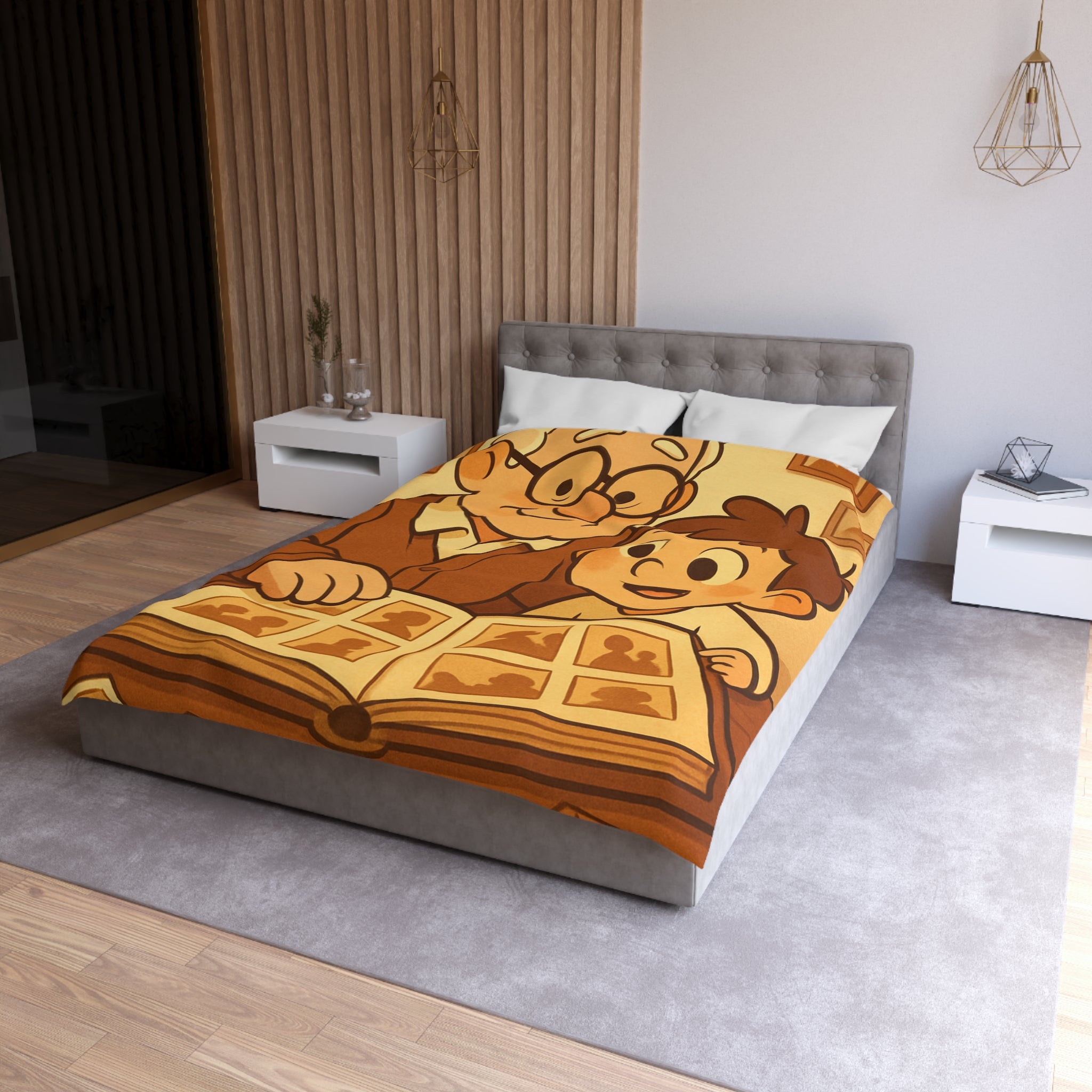 Housse de Couette Microfibre Design Artistique Moderne Décoration Chambre Confort Premium