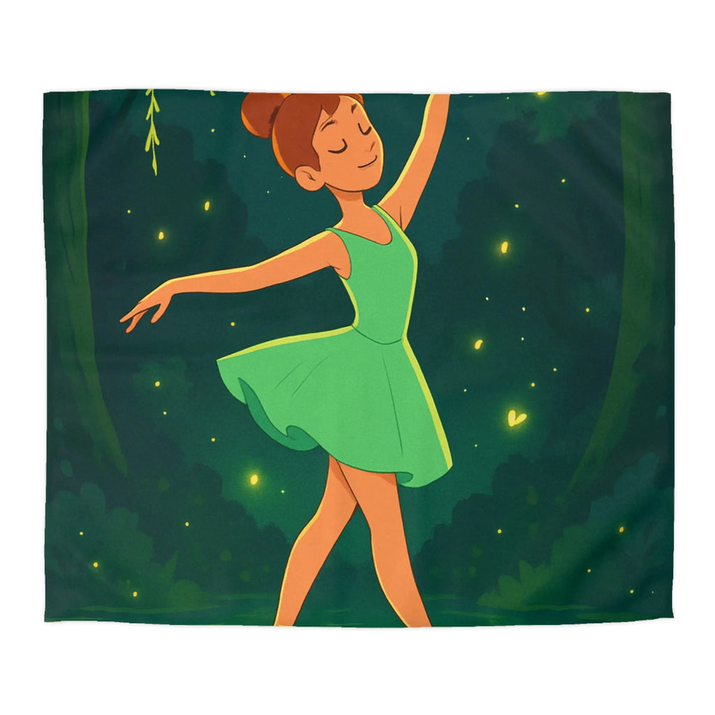 Housse de couette danseuse élégante forêt magique avec lucioles féeriques illuminées