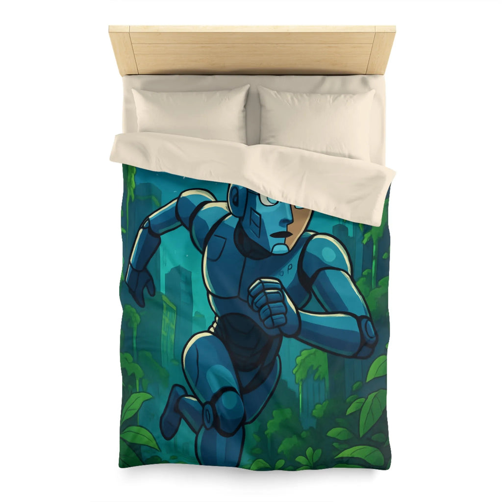 Housse de Couette Microfibre Art Graphique Contemporain Style Décoratif Chambre Tendance